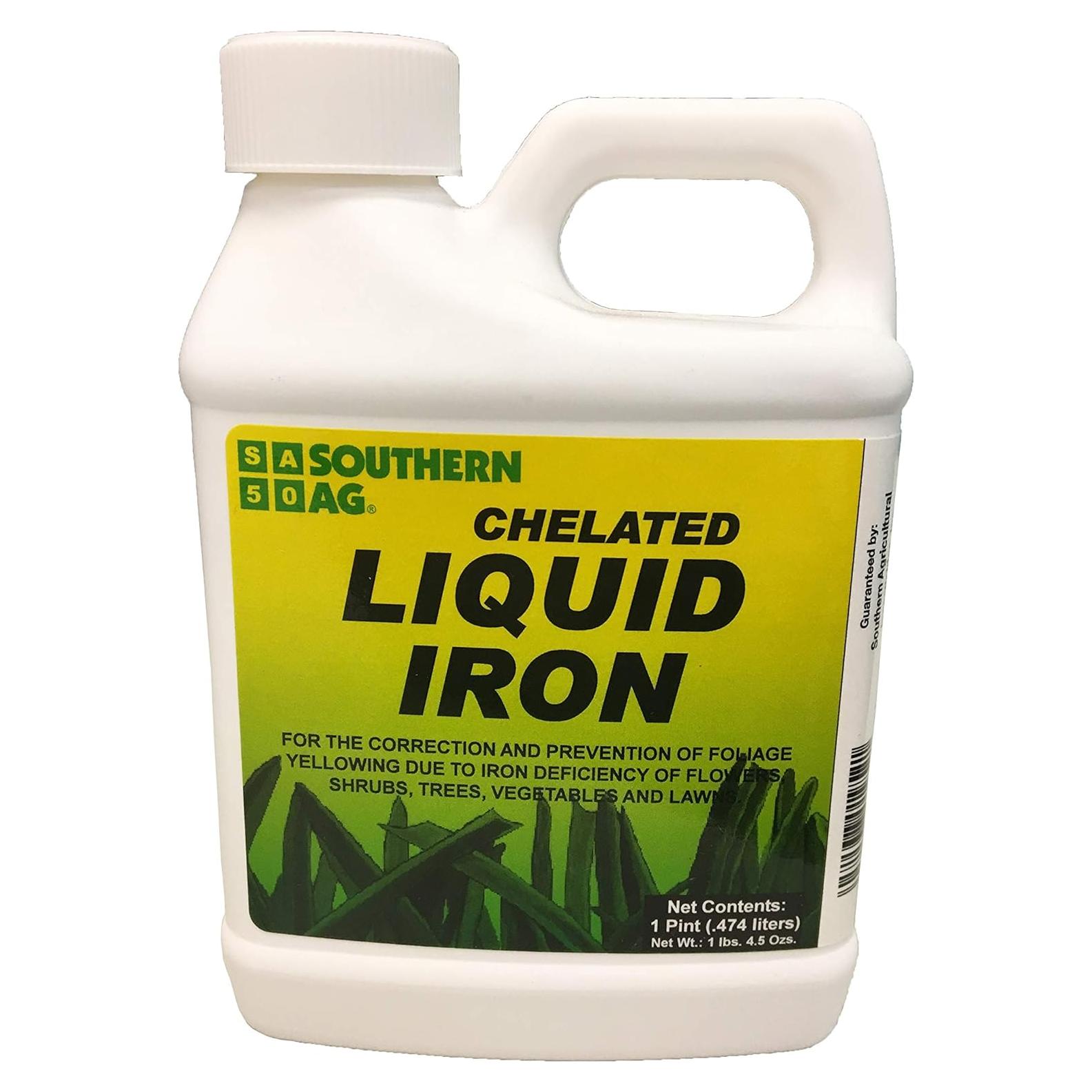 Hierro Líquido Quelado Southern Ag 473 ml para Jardín