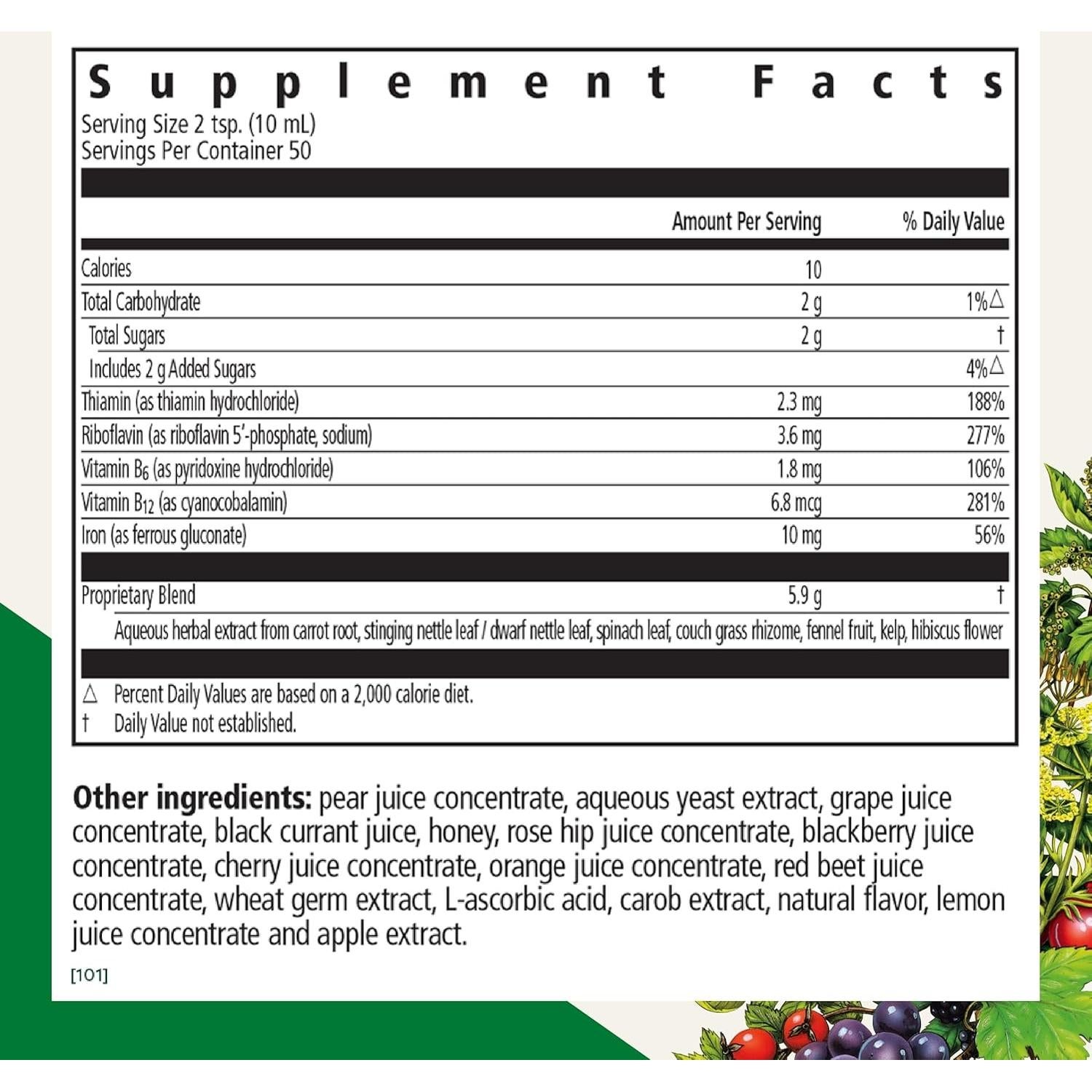 Floradix Suplemento Líquido de Hierro y Magnesio 503 ml