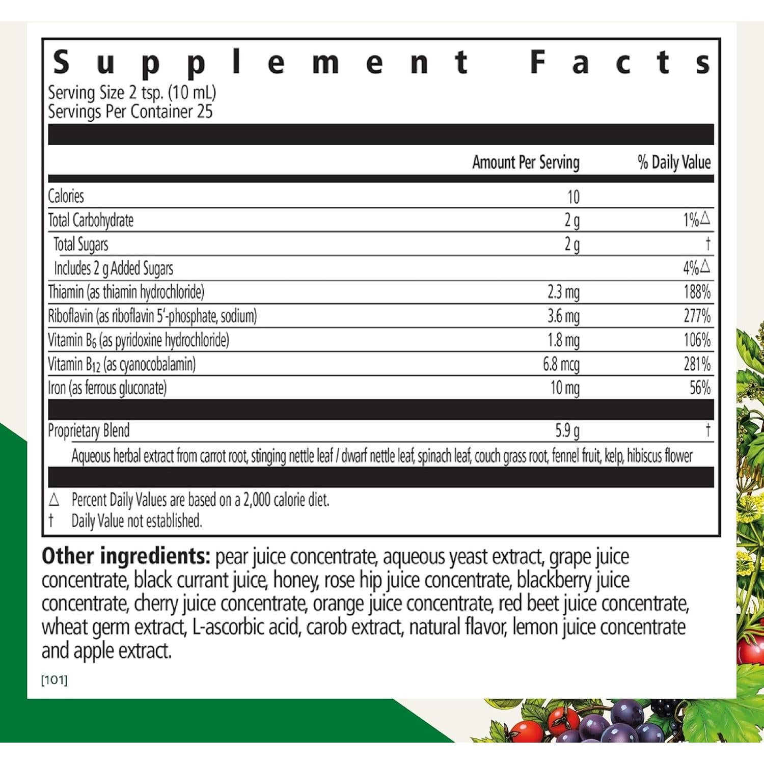 Floradix Suplemento de Hierro Líquido y Remolacha Roja 240 ml