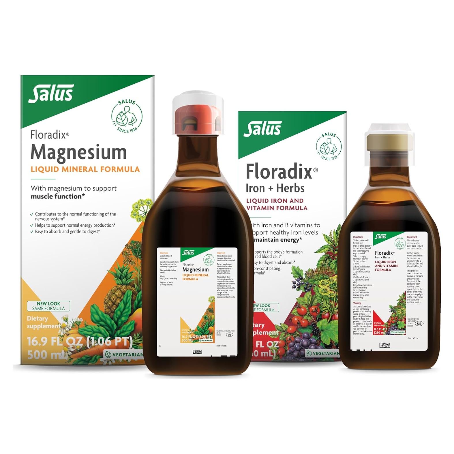 Floradix Magnesio y Hierro Salus 500ml + 250ml Suplemento