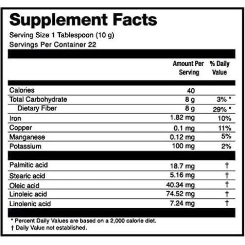 Polvo de Cáscara de Psyllium Orgánico Zen Spirit 226.8g - Suplemento de Fibra