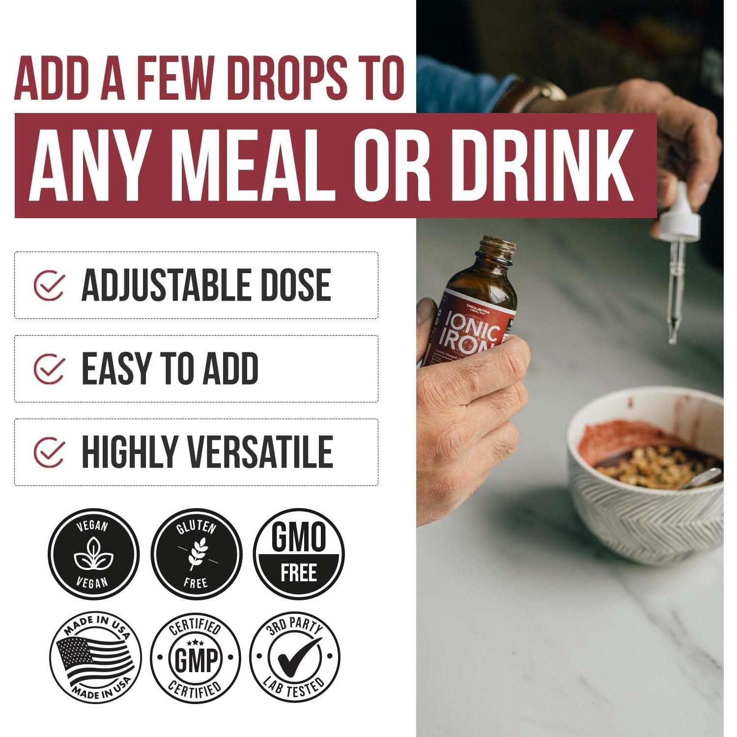 Suplemento de Hierro Líquido Iónico Triquetra Health 236 Porciones