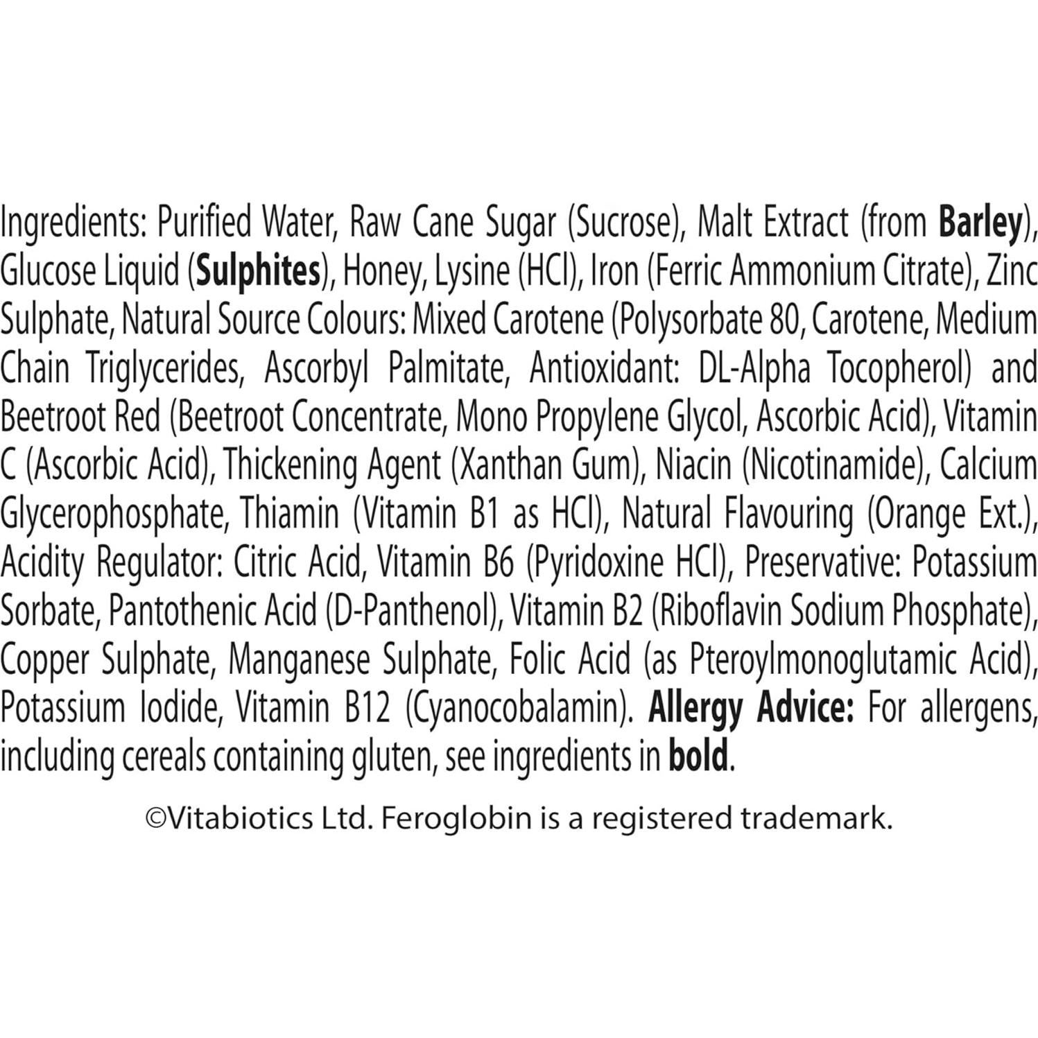 Feroglobin Líquido de Hierro 250ml - Suplemento Vitalidad