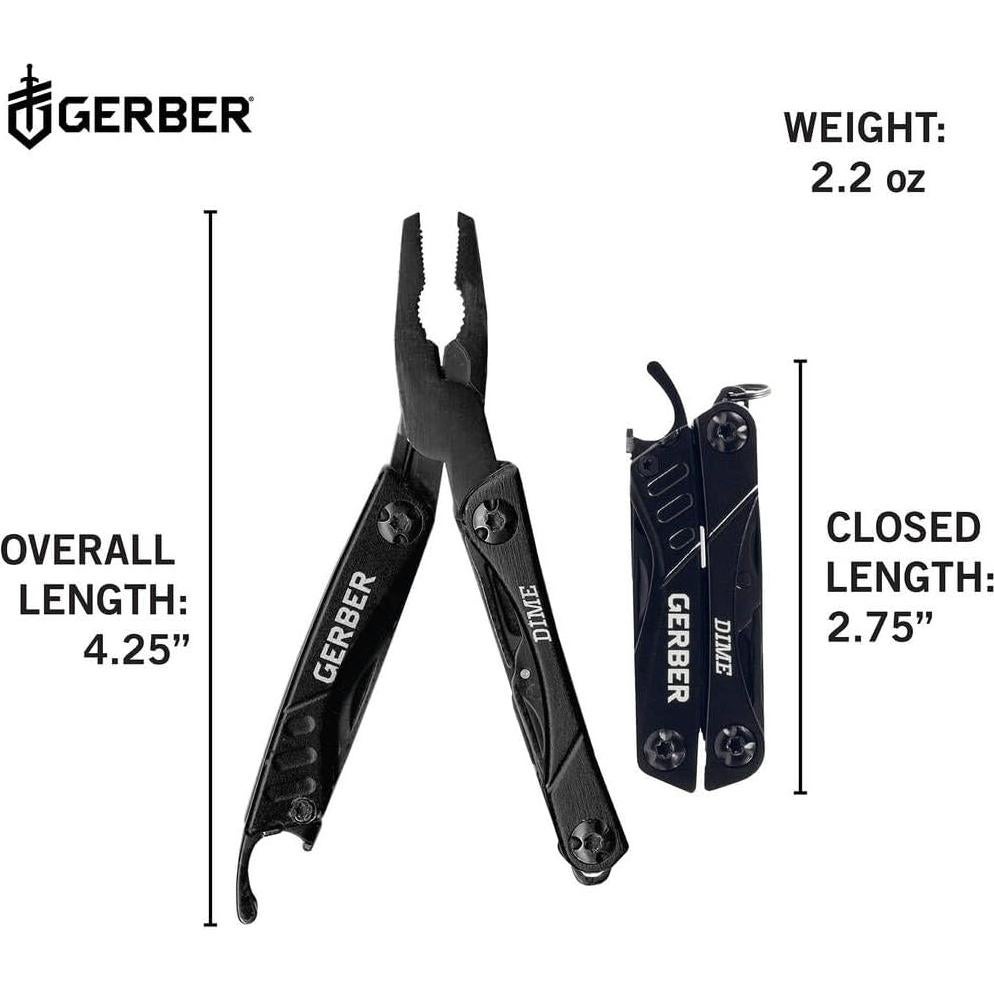 Multiherramienta EDC Gerber Dime 12-en-1 - Negro