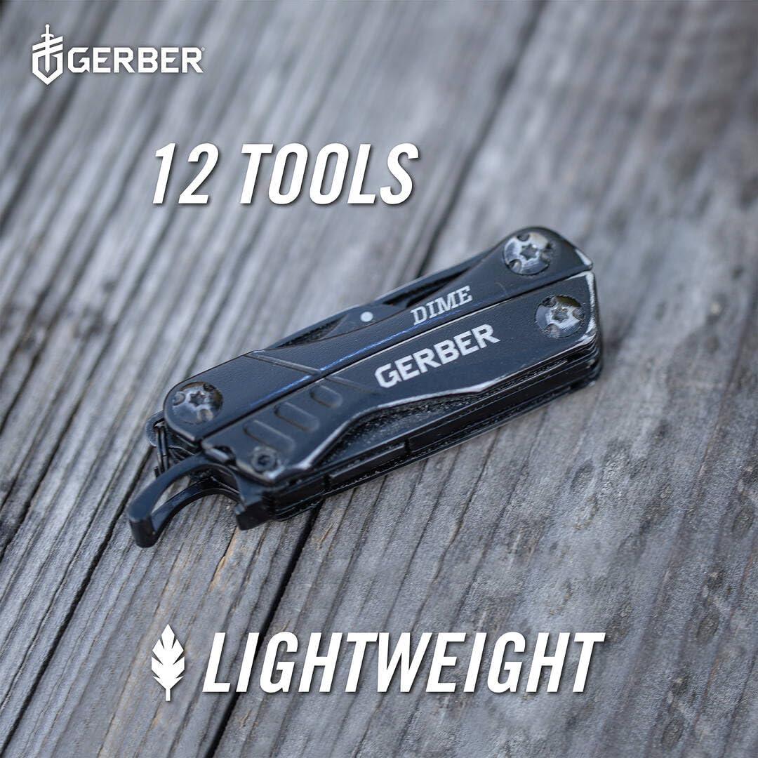Multiherramienta EDC Gerber Dime 12-en-1 - Negro
