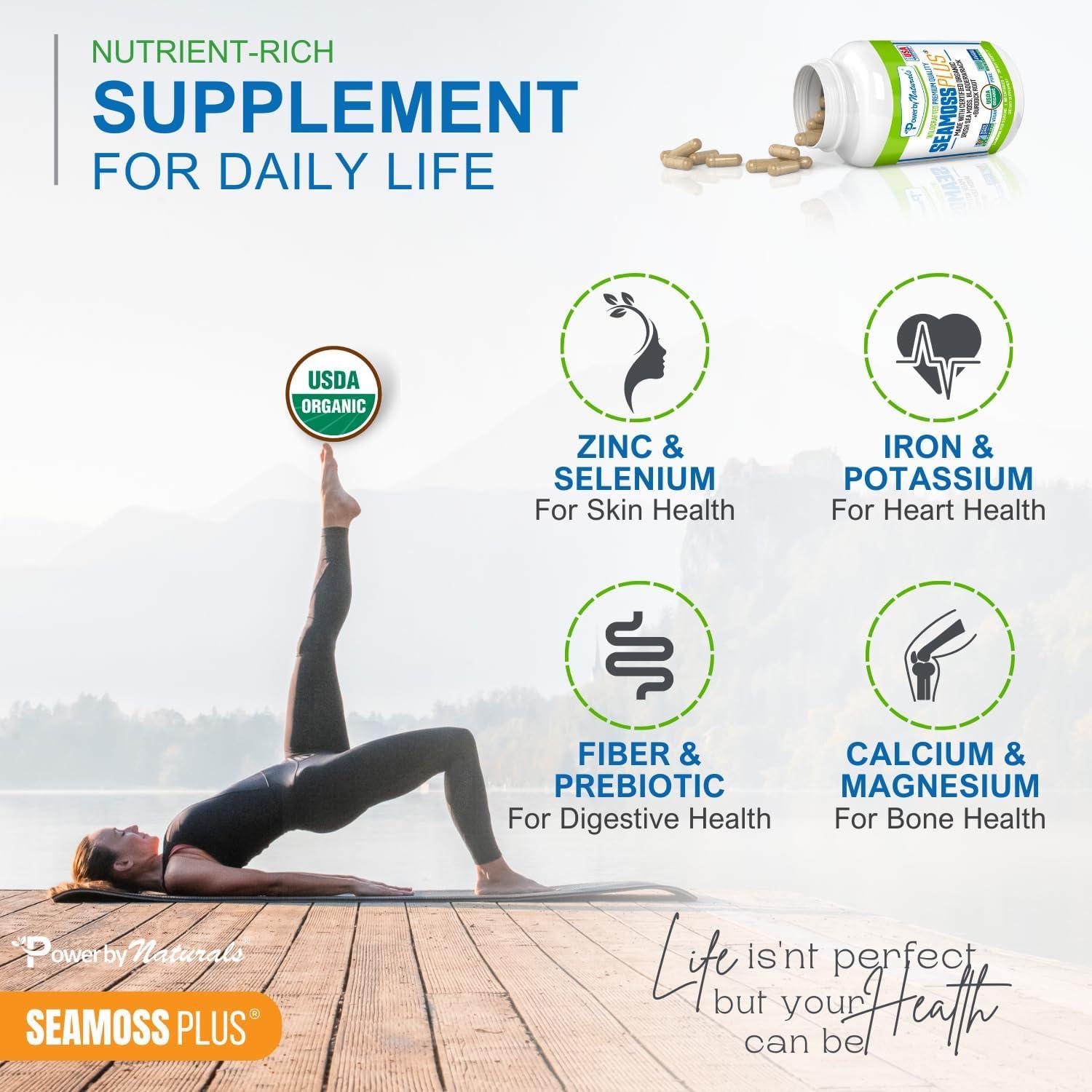 Cápsulas de Musgo Marino Plus Power By Naturals 60 Ct