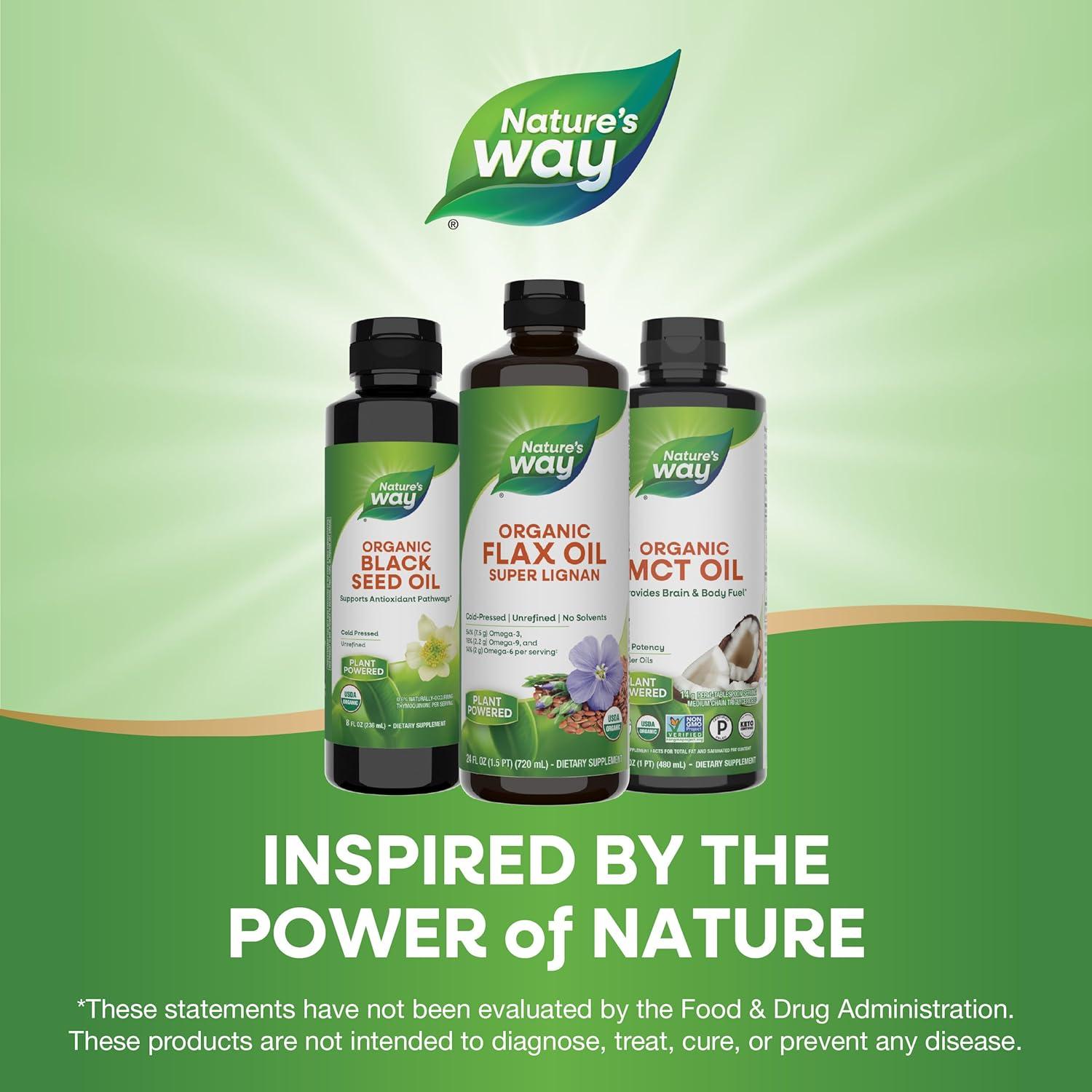 Aceite de Linaza Orgánico Nature's Way 710 ml Prensado en Frío