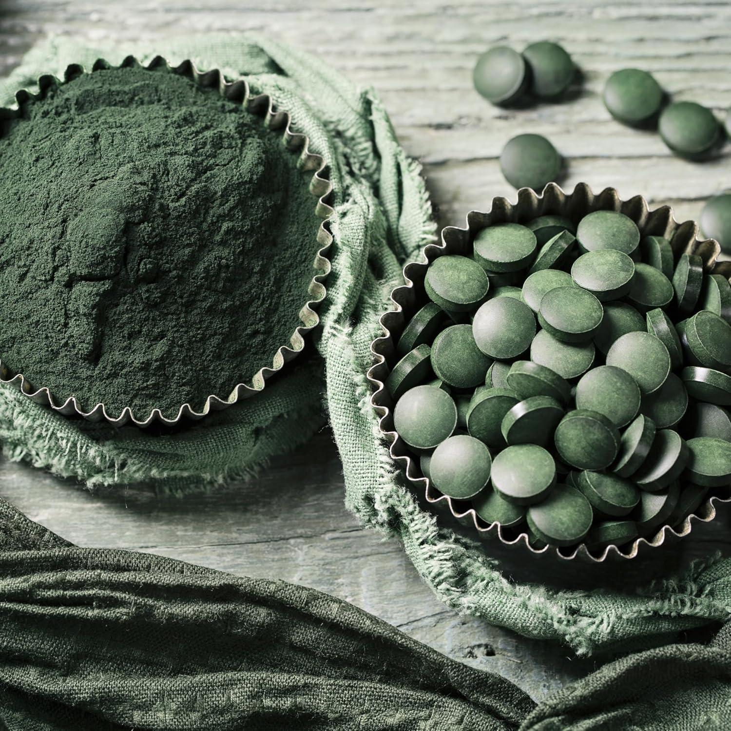 Tabletas de Espirulina y Clorella Orgánica Wizelephant 400 Unidades