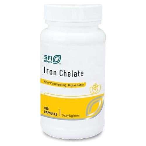 Suplemento de Hierro Bisglicinato Klaire Labs 30mg - 100 Cápsulas