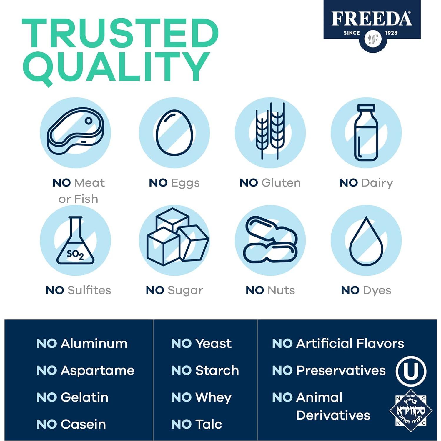 Suplemento de Hierro Freeda 29 mg - Tabletas Suaves 100 Unidades