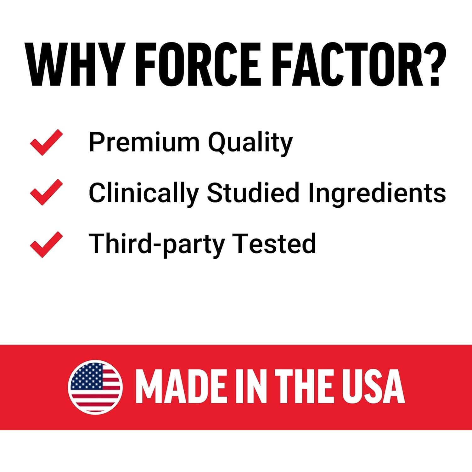 Suplemento de Hierro Force Factor 36mg 90 Cápsulas Veganas