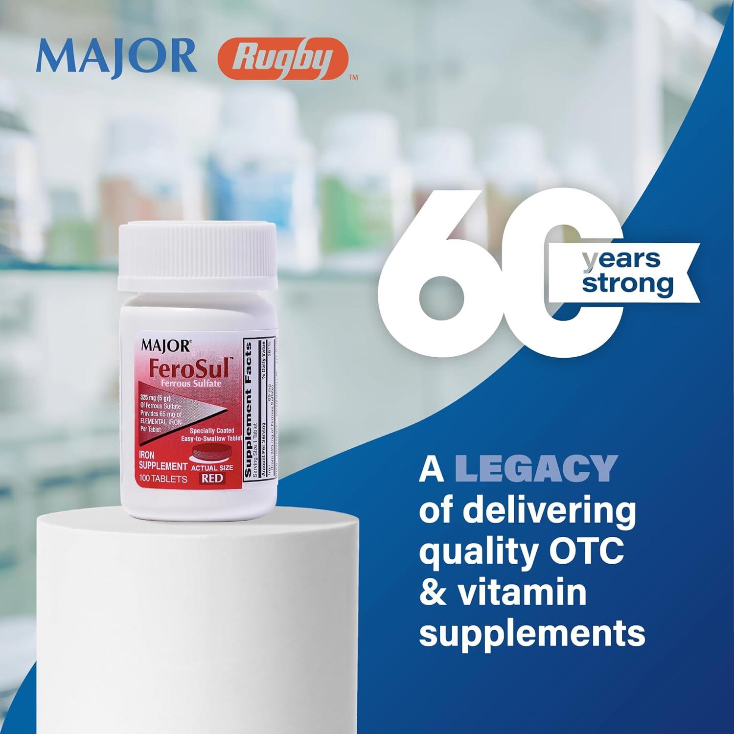 Suplemento de Hierro Ferosul Major 325 mg - 100 Tabletas