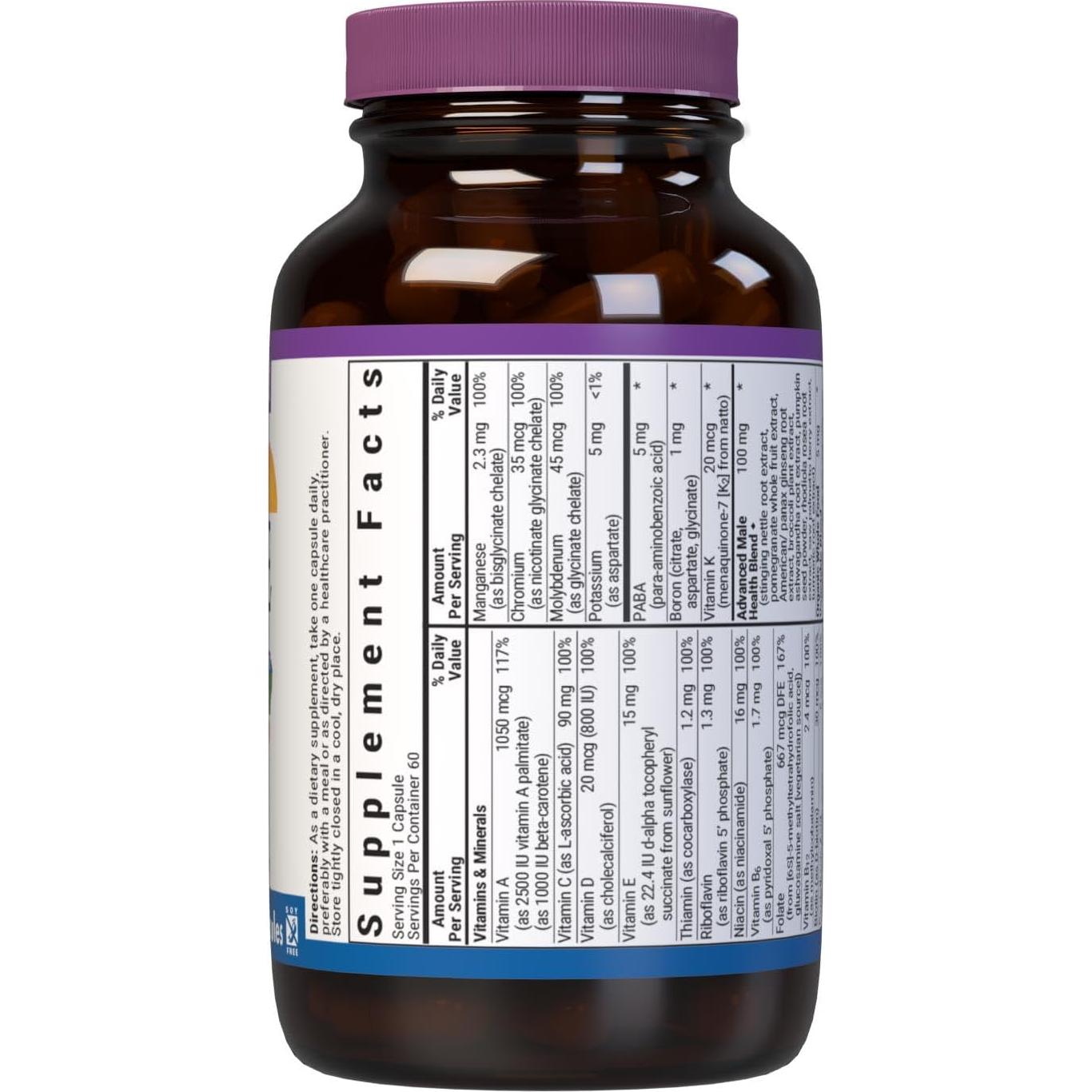 Multivitamínico Bluebonnet One para Hombres 60 Cápsulas