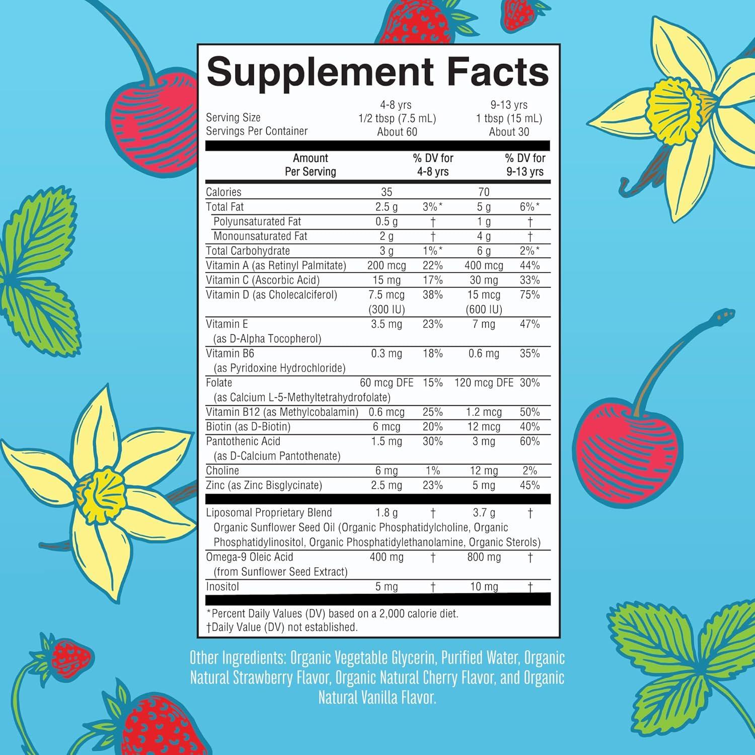Multivitamina Liposomal para Niños MaryRuth 448 ml Sin Azúcar