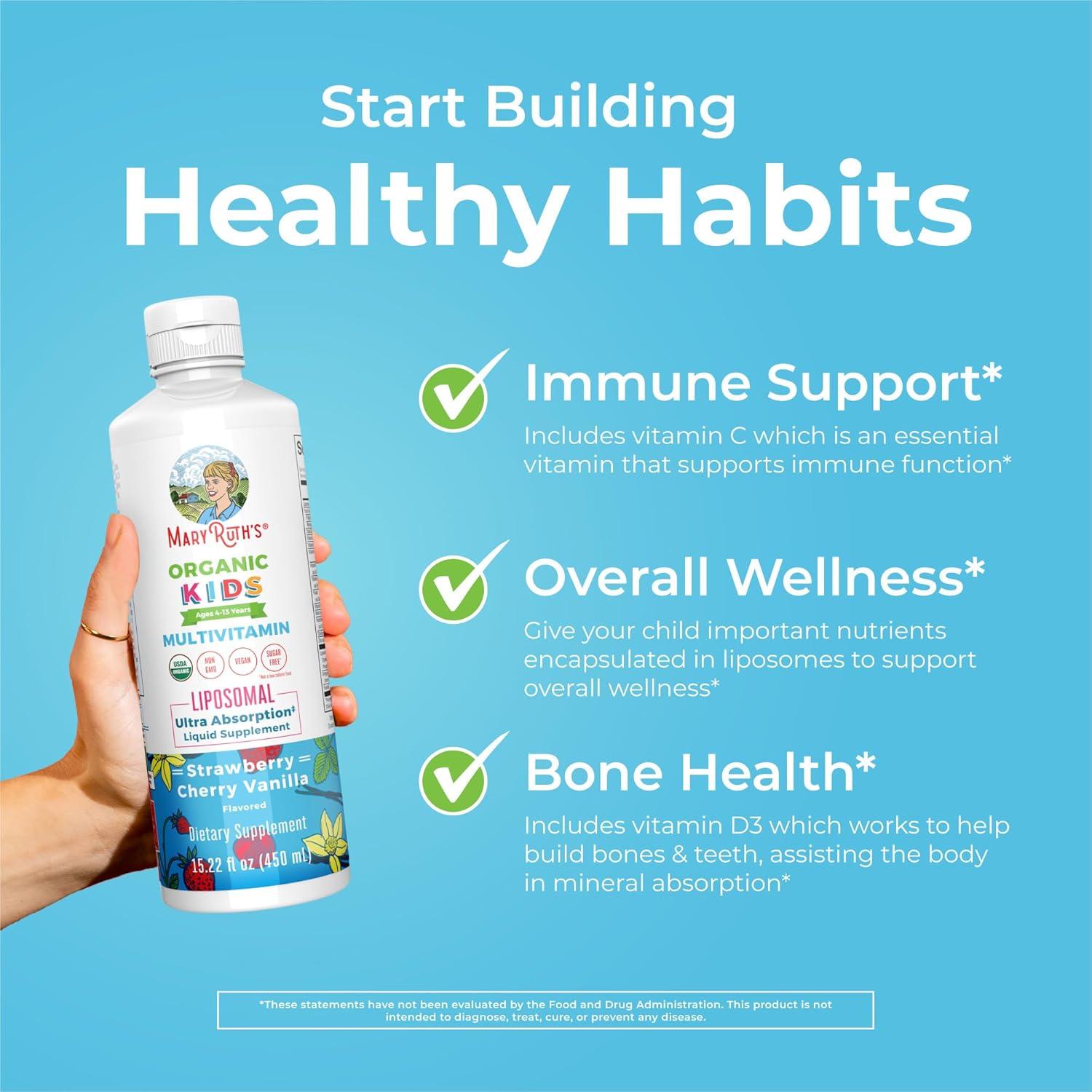 Multivitamina Liposomal para Niños MaryRuth 448 ml Sin Azúcar