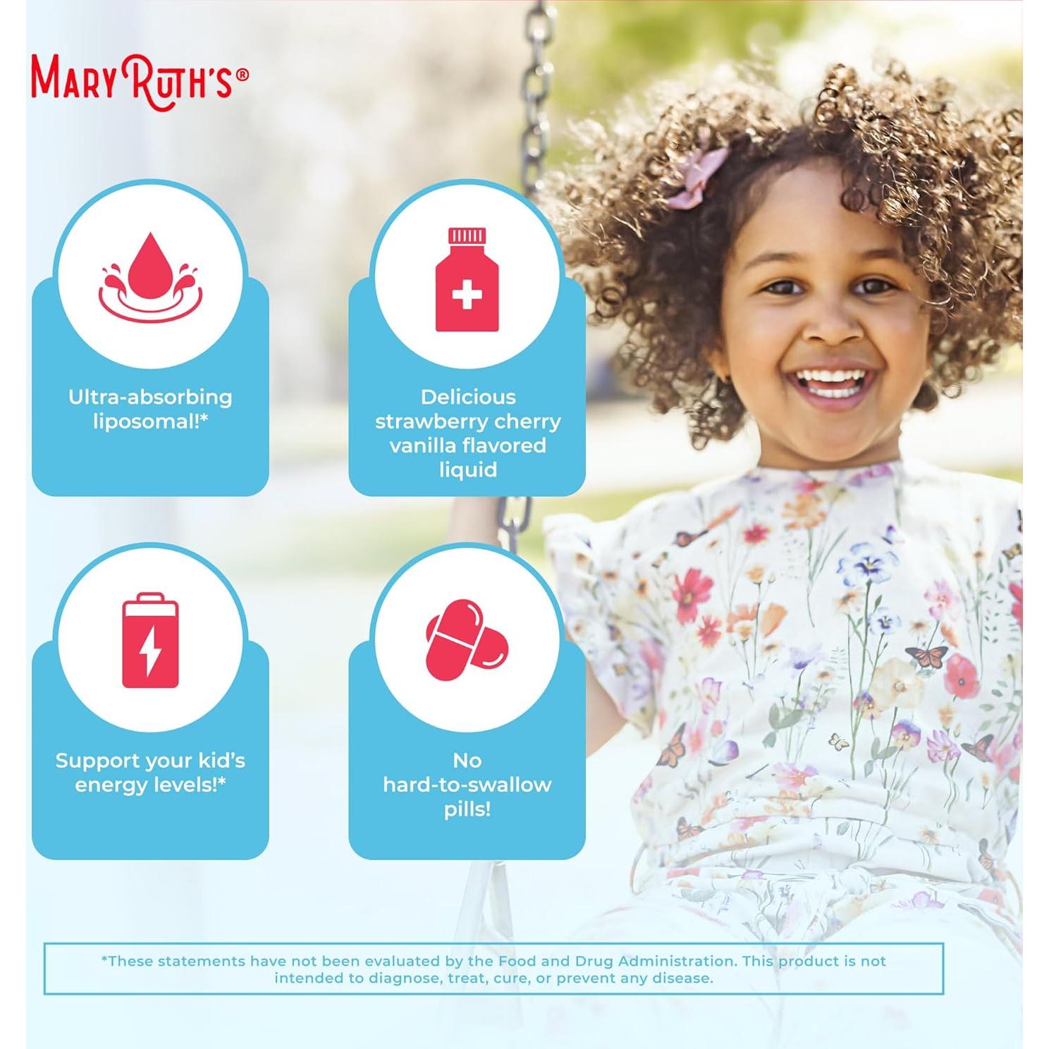 Multivitamina Liposomal para Niños MaryRuth 448 ml Sin Azúcar