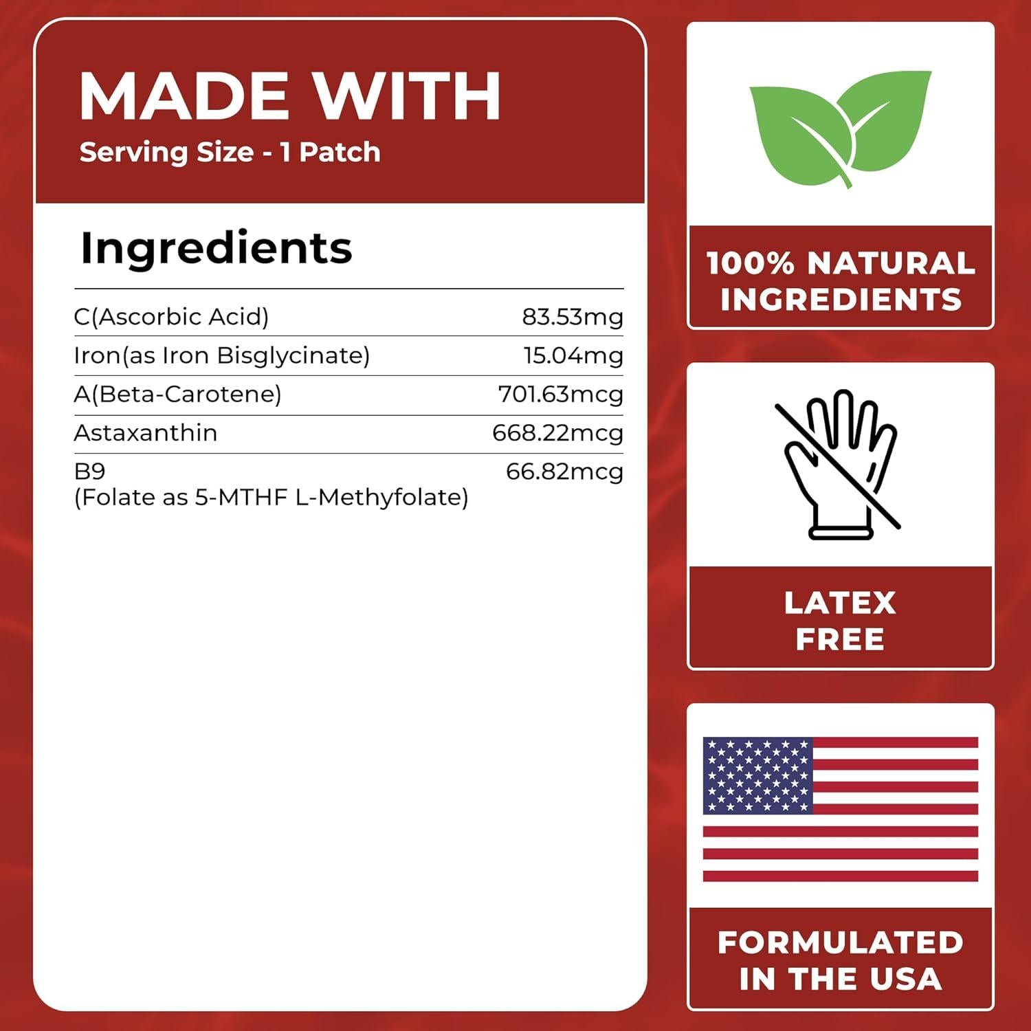 Parche de Hierro VIORY - 60 Piezas - Natural y Efectivo