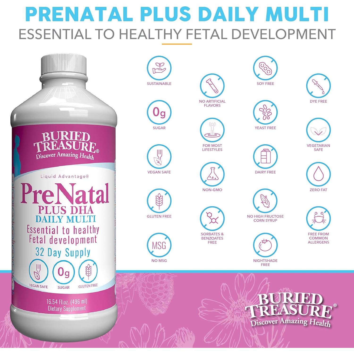 Suplemento Prenatal Plus DHA Tesoro Enterrado 473 ml