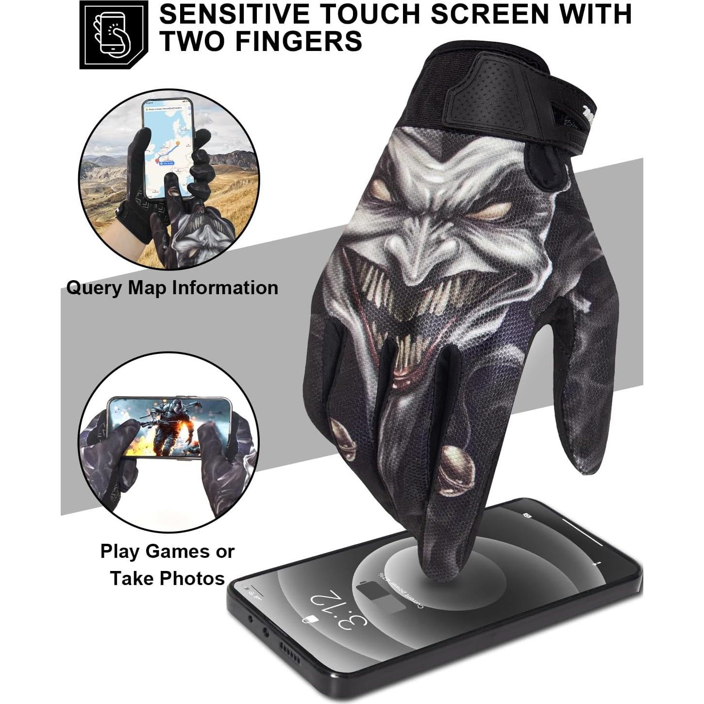 Guantes RIGWARL 114 Negro XXL para Motocicleta y Ciclismo