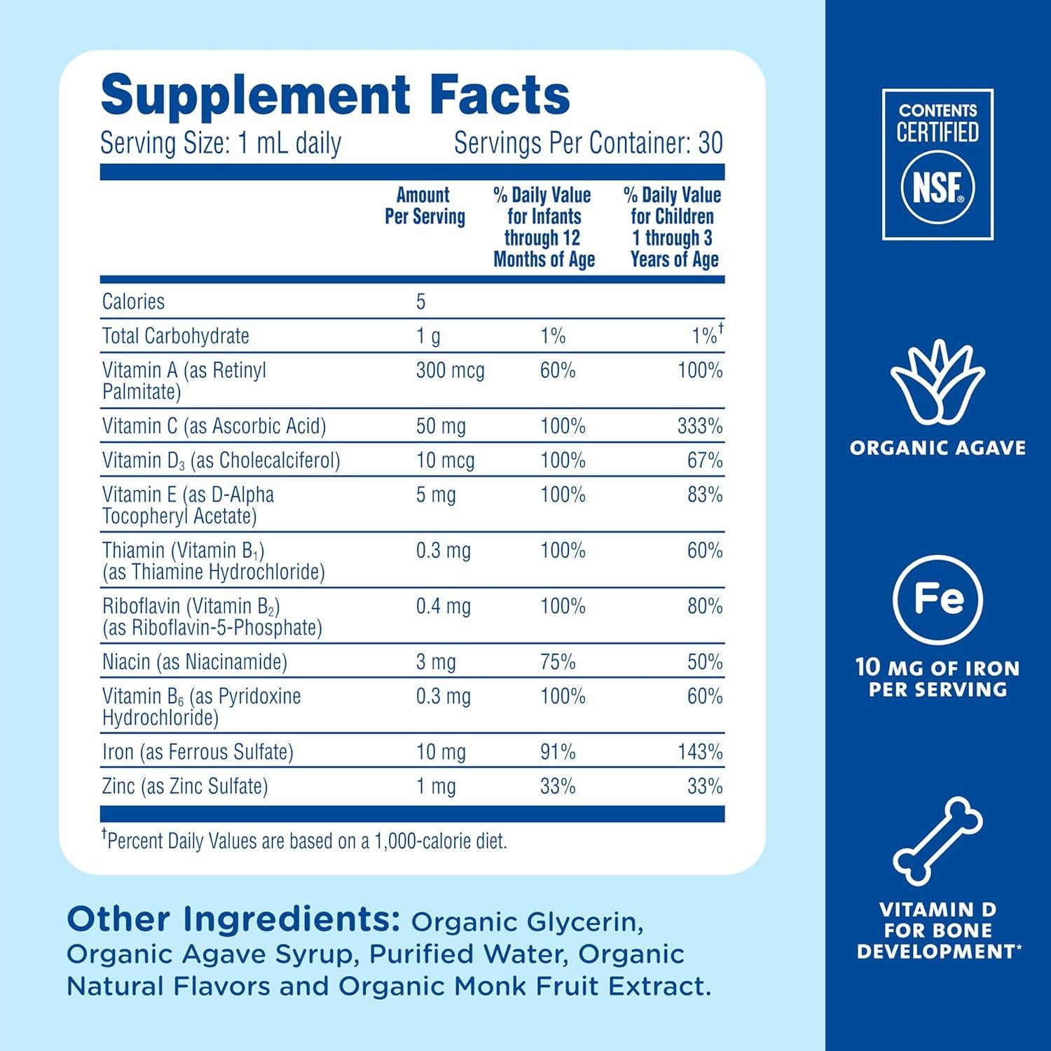 Multivitamina Líquida para Bebés Mommy's Bliss + Hierro 30 ml