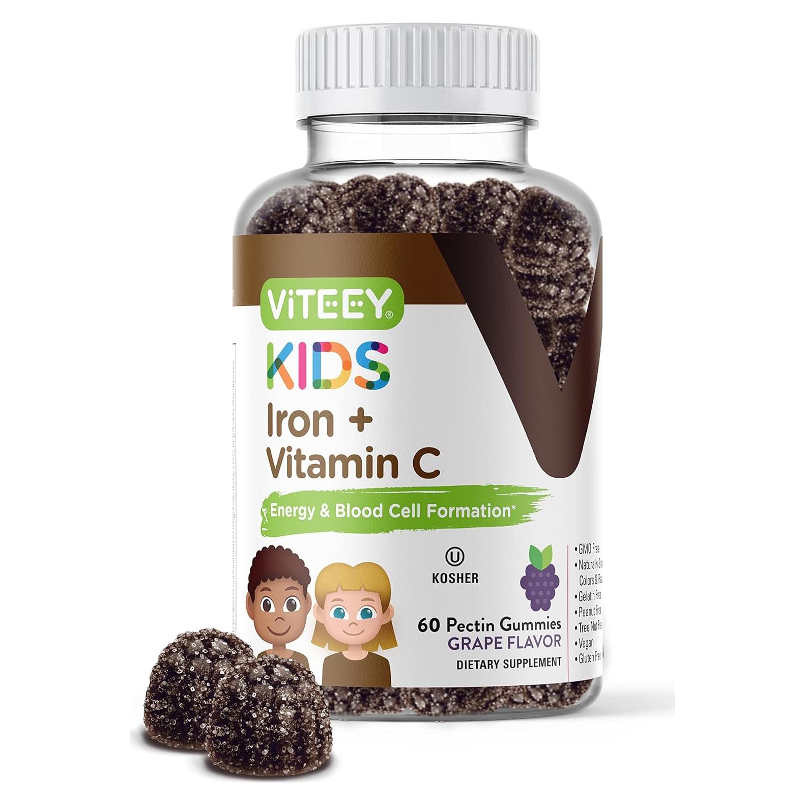 Gomitas de Hierro Viteey para Niños 60 Unidades - Veganas