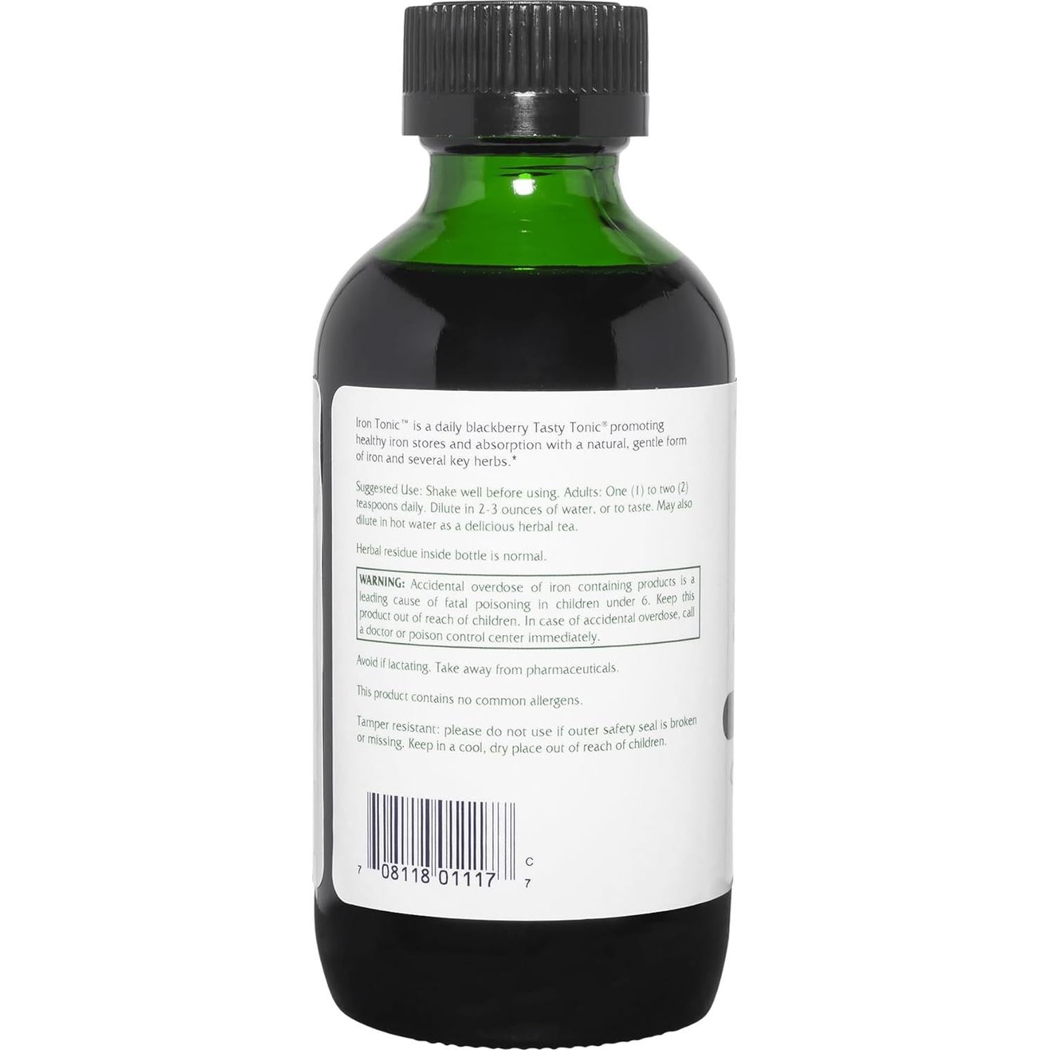 Tónico de Hierro Vitanica Líquido Vegano 120 ml Sabor Mora