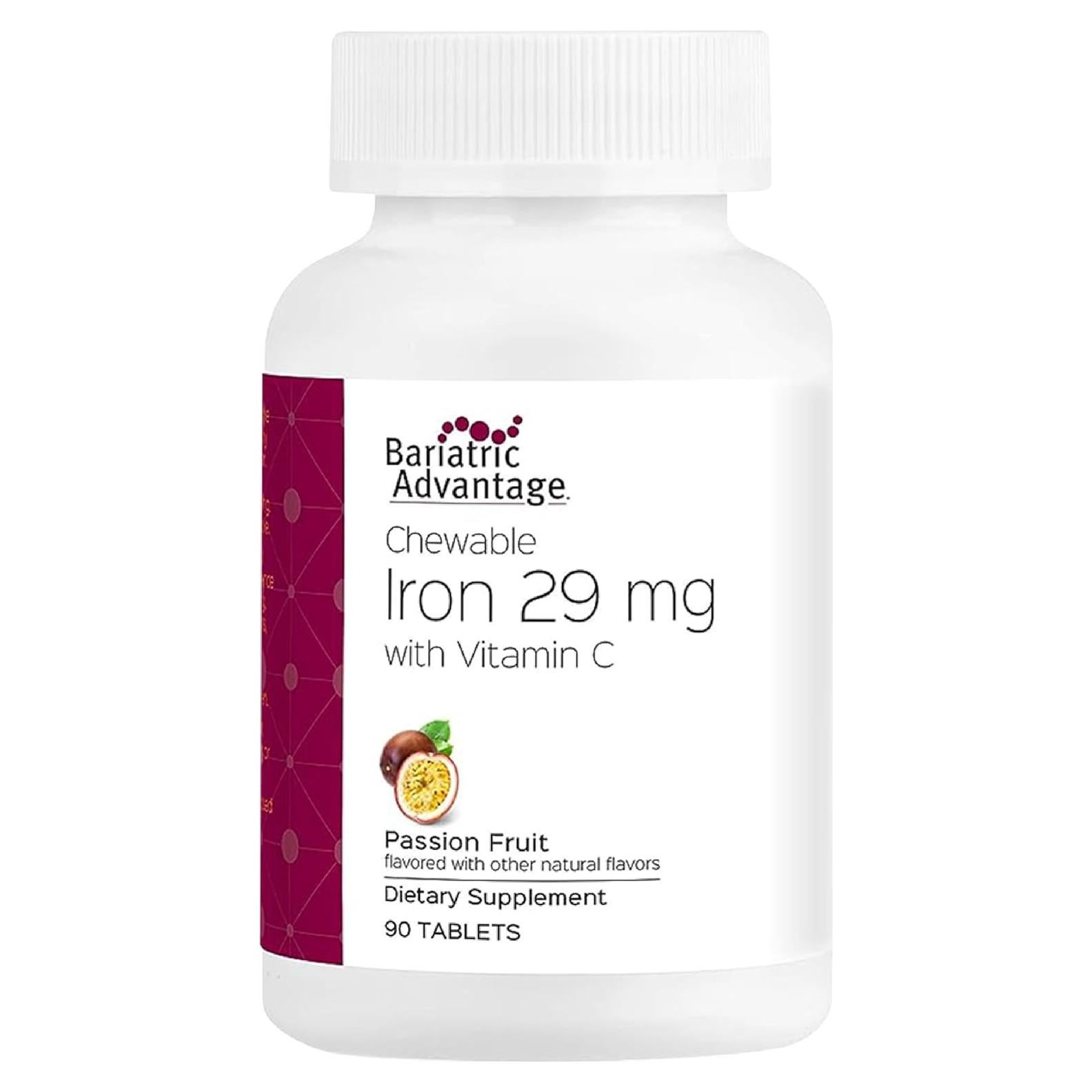 Suplemento de Hierro Masticable Ventaja Bariátrica 29 mg con Vitamina C - 90 Tabletas