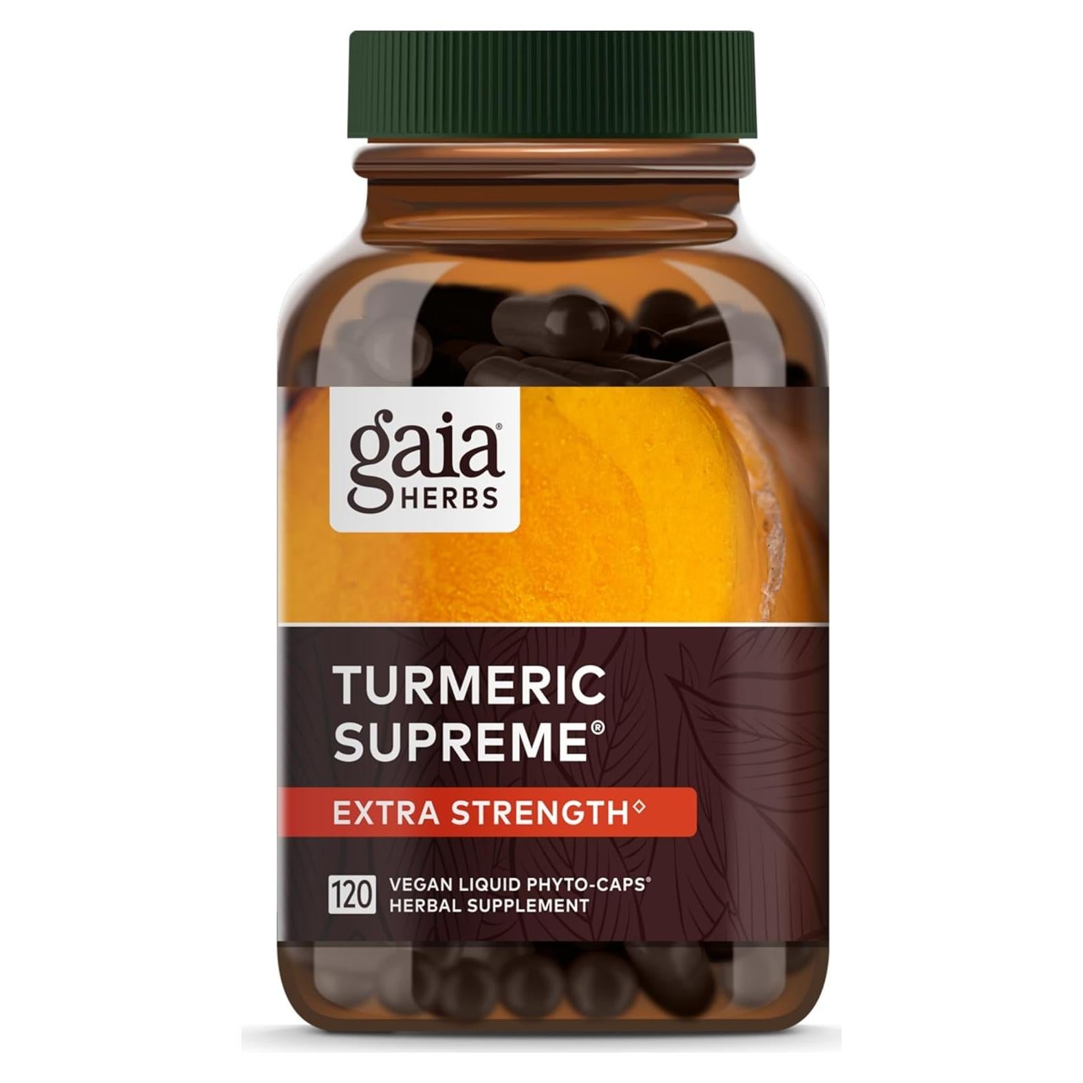 Cápsulas de Cúrcuma Suprema Gaia Herbs - 120 Unidades