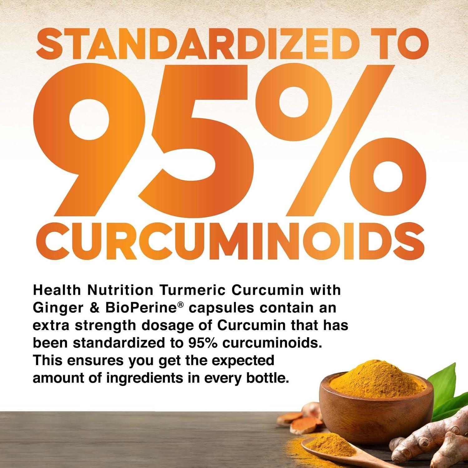 Suplemento de Cúrcuma Curcumina 2600mg Health Nutrition - 240 Cápsulas
