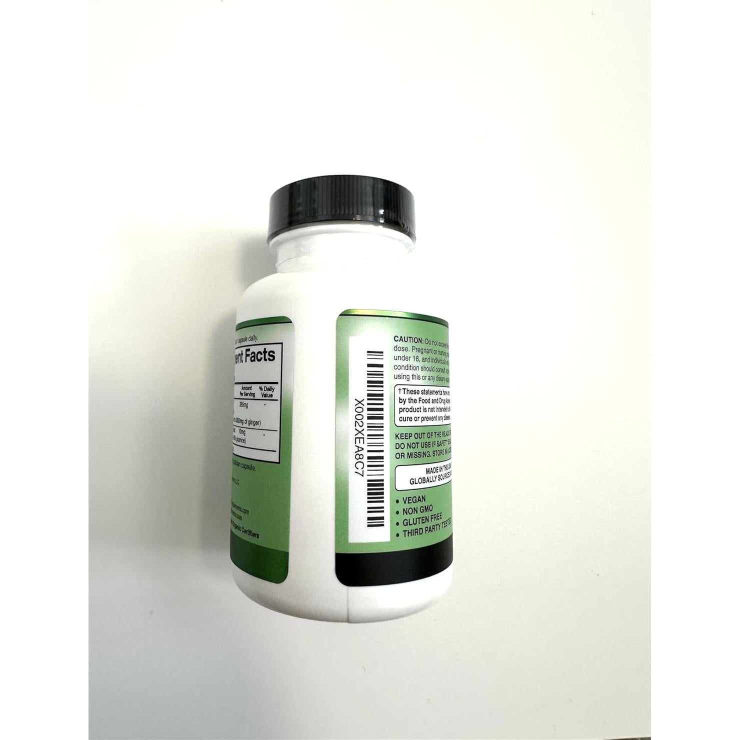 Extracto de Jengibre Orgánico American Standard 90 Cápsulas Vegano