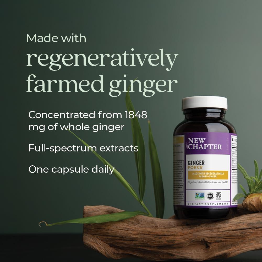 Suplemento de Jengibre New Chapter 60 Cápsulas Vegetarianas
