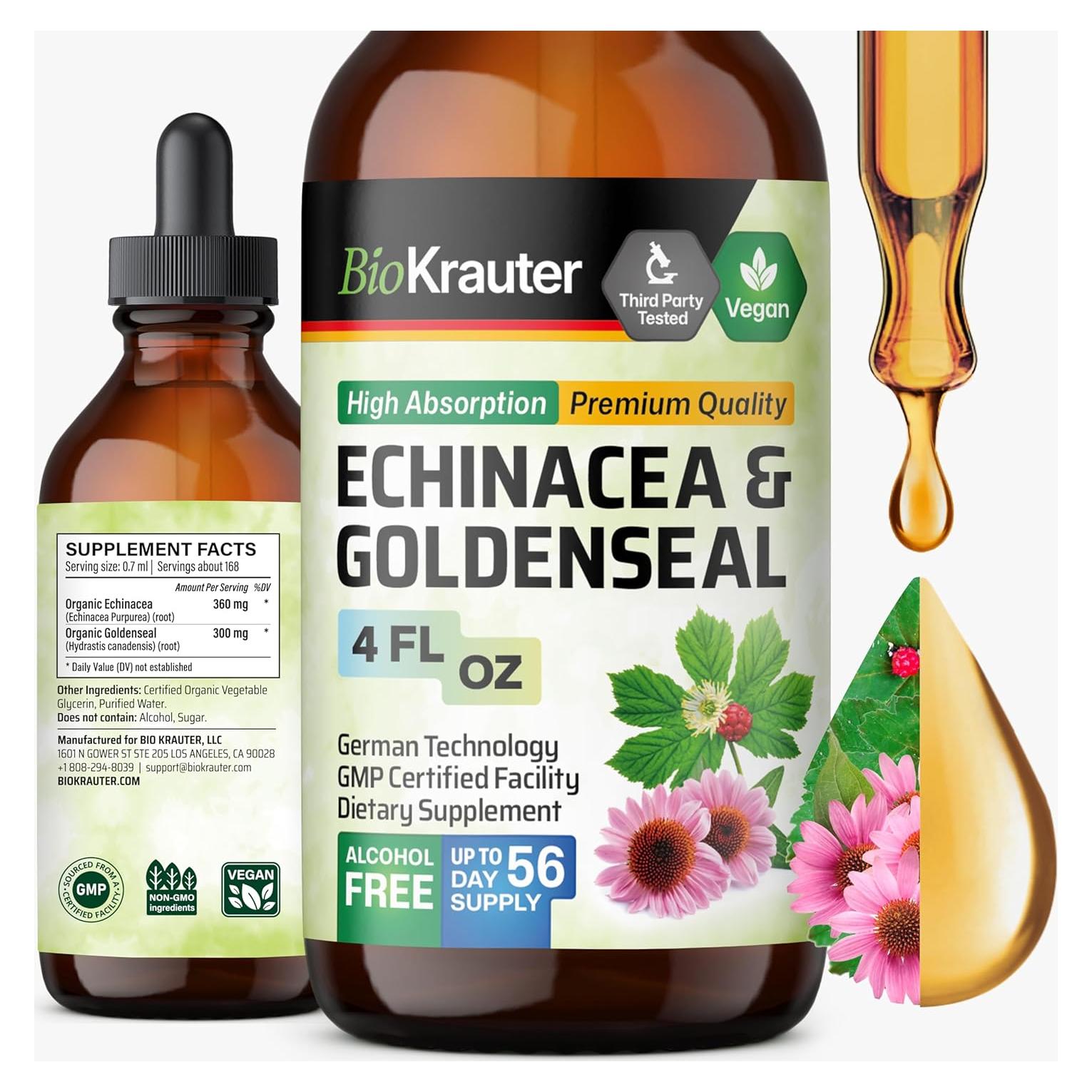 Extracto Líquido de Echinacea y Goldenseal BIO KRAUTER 120 ml