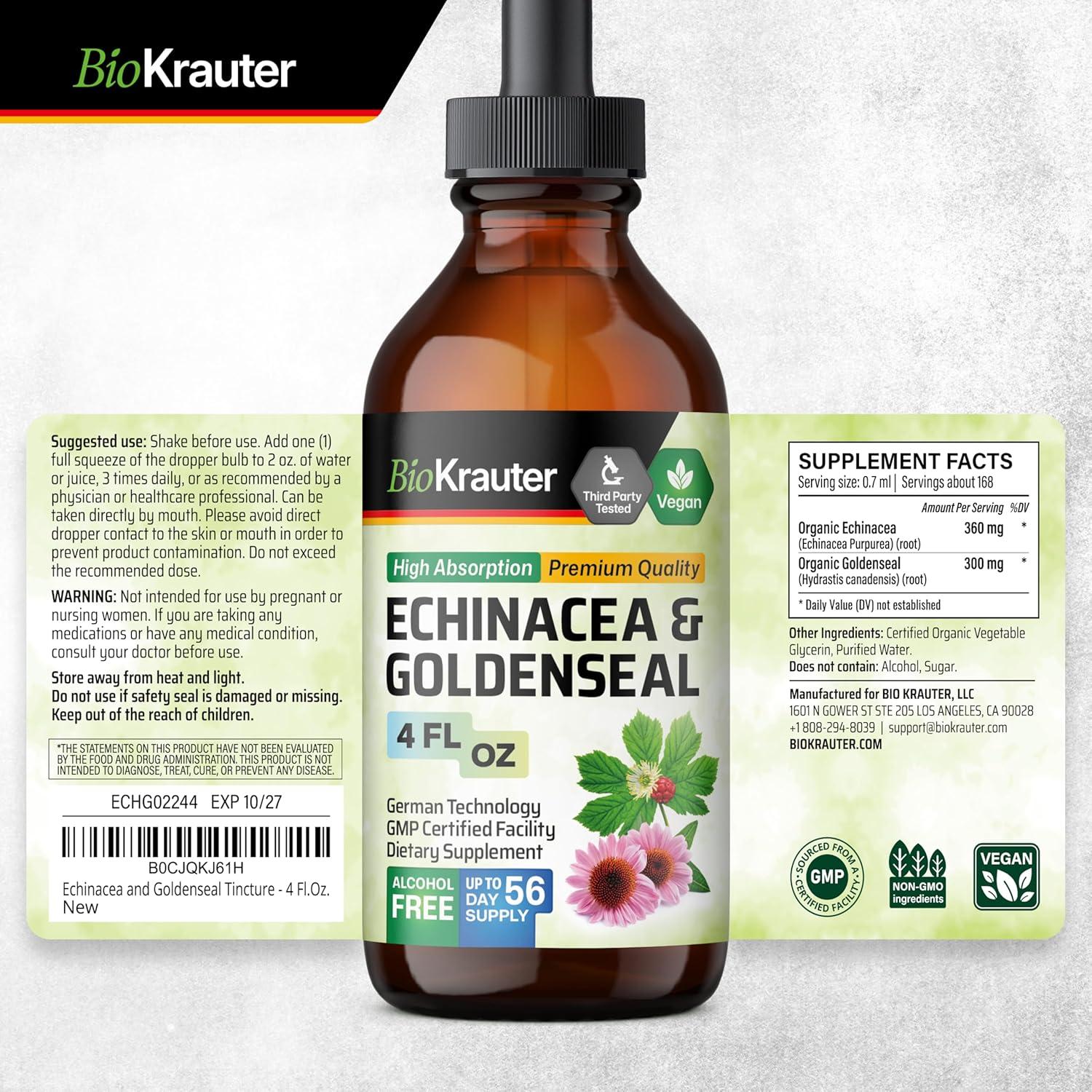 Extracto Líquido de Echinacea y Goldenseal BIO KRAUTER 120 ml