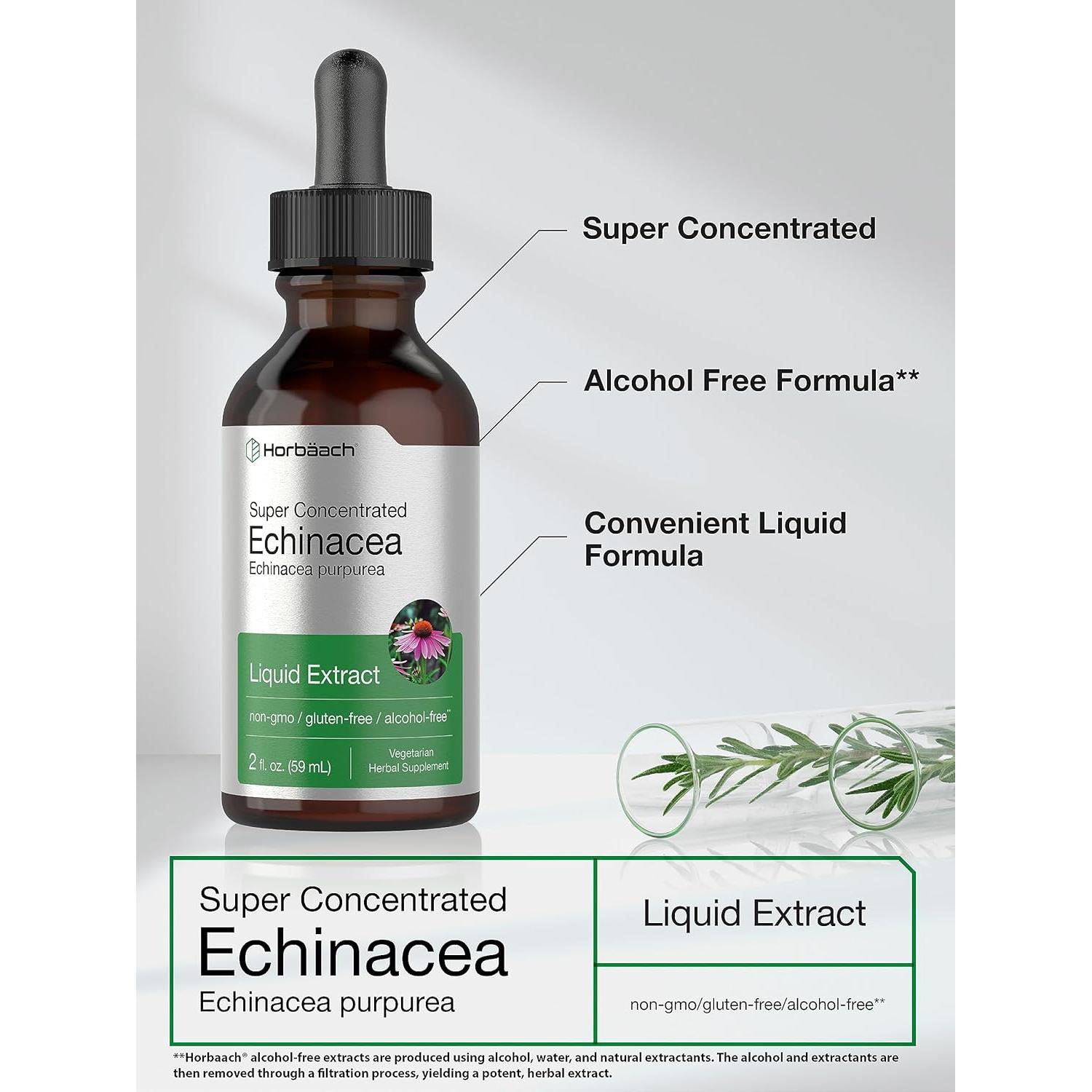 Extracto Líquido de Echinacea Horbäach 60 ml Sin Alcohol