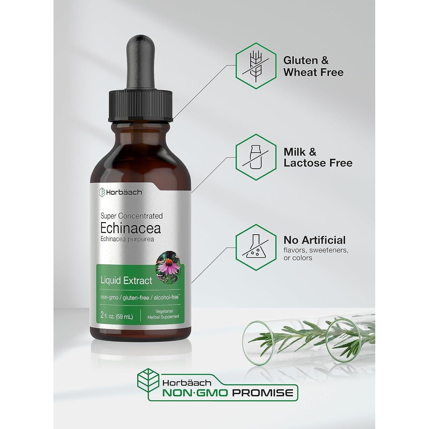 Extracto Líquido de Echinacea Horbäach 60 ml Sin Alcohol