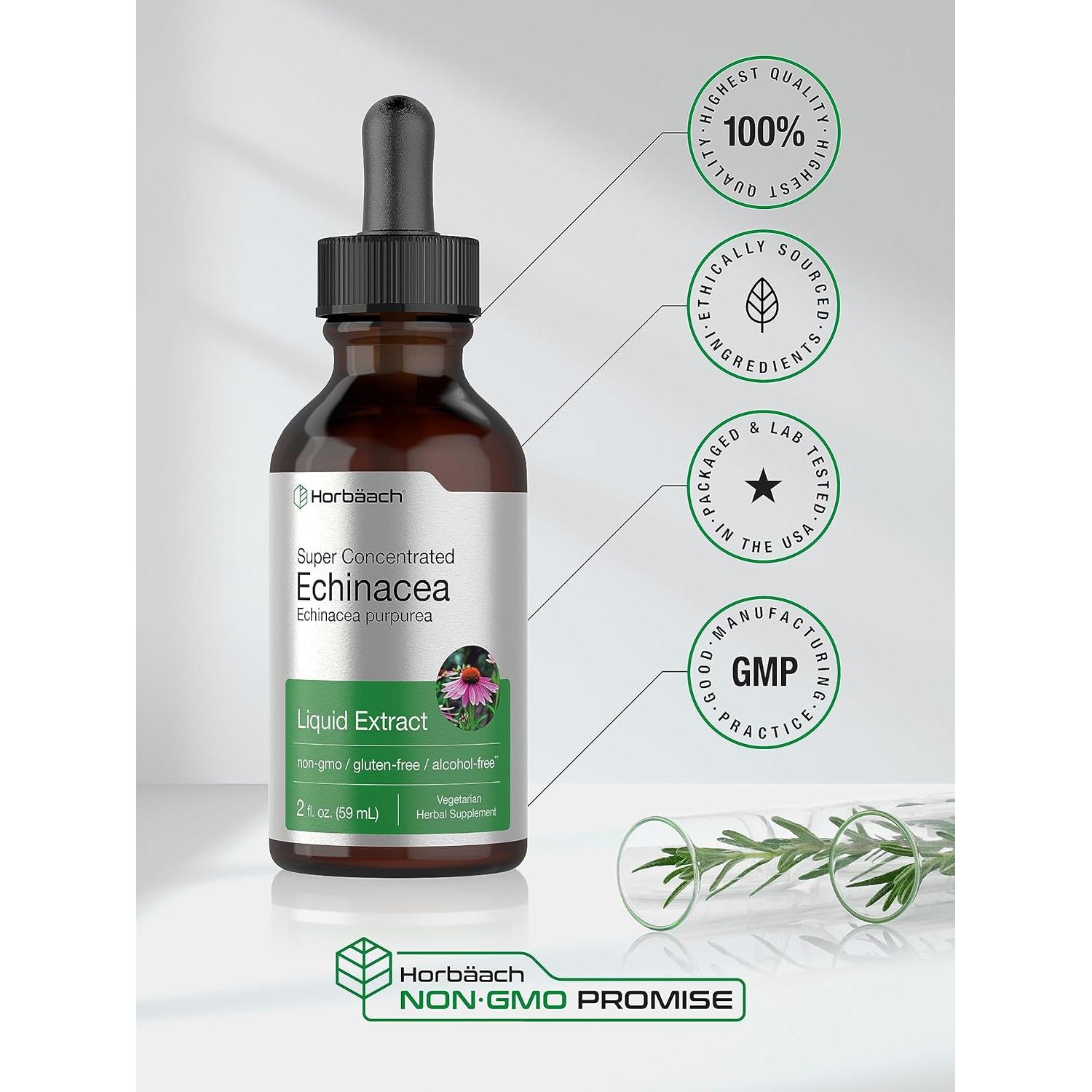 Extracto Líquido de Echinacea Horbäach 60 ml Sin Alcohol