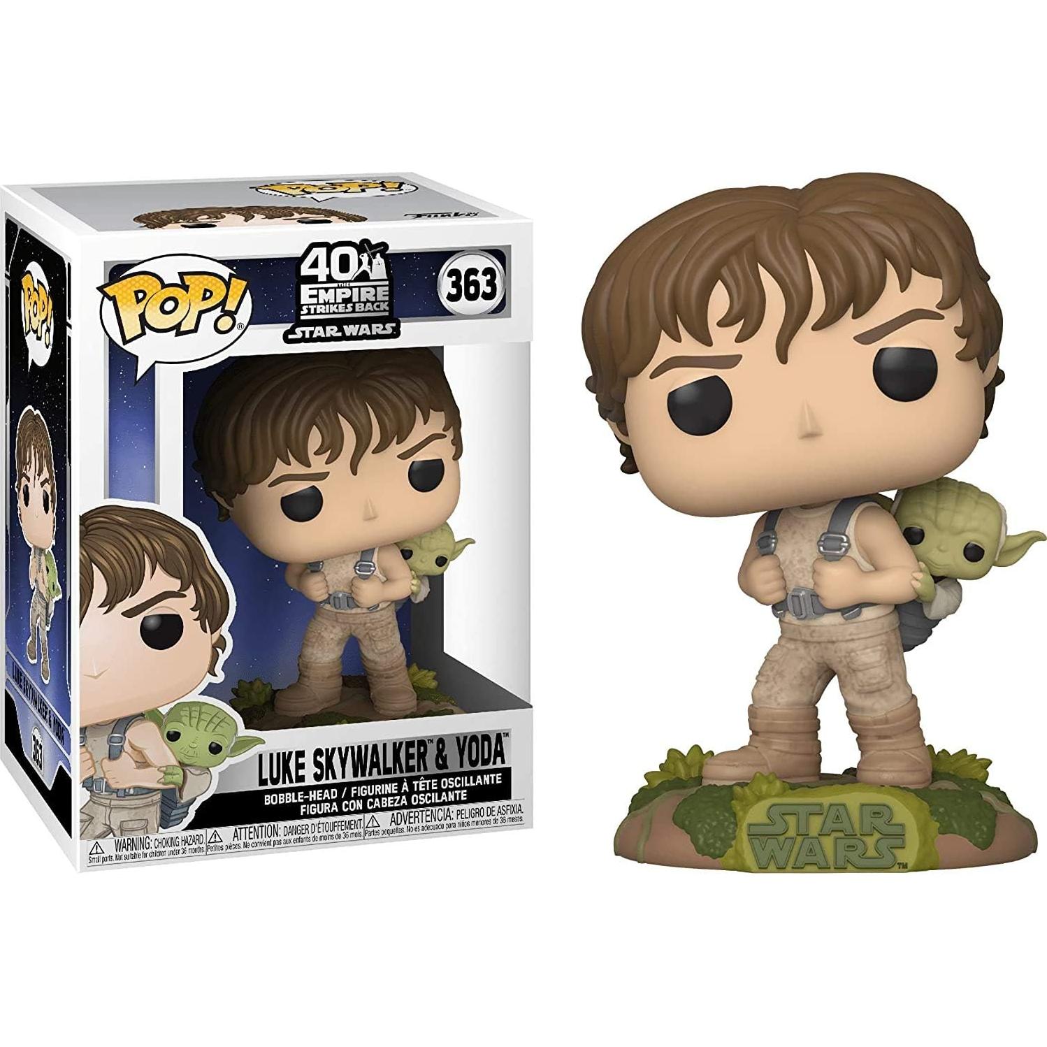 Figura Funko Pop! Star Wars Luke Skywalker con Yoda 9.5 cm