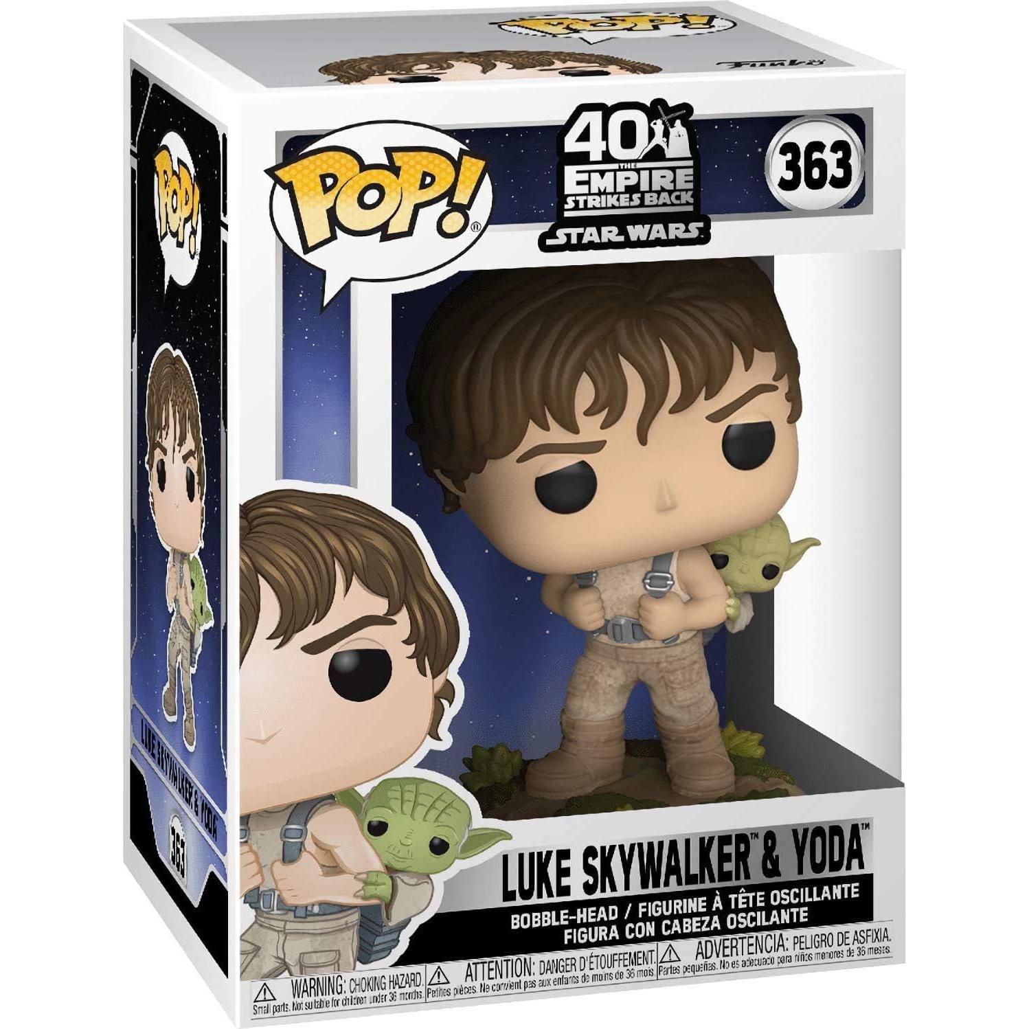 Figura Funko Pop! Star Wars Luke Skywalker con Yoda 9.5 cm