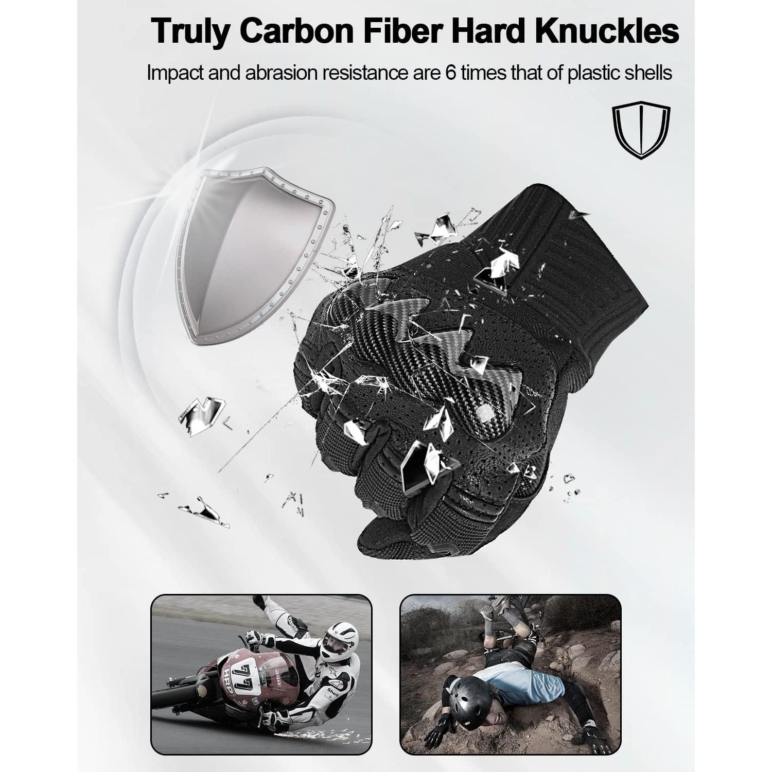 Guantes de Motocicleta RIGWARL 114 Negro XXL Antideslizantes