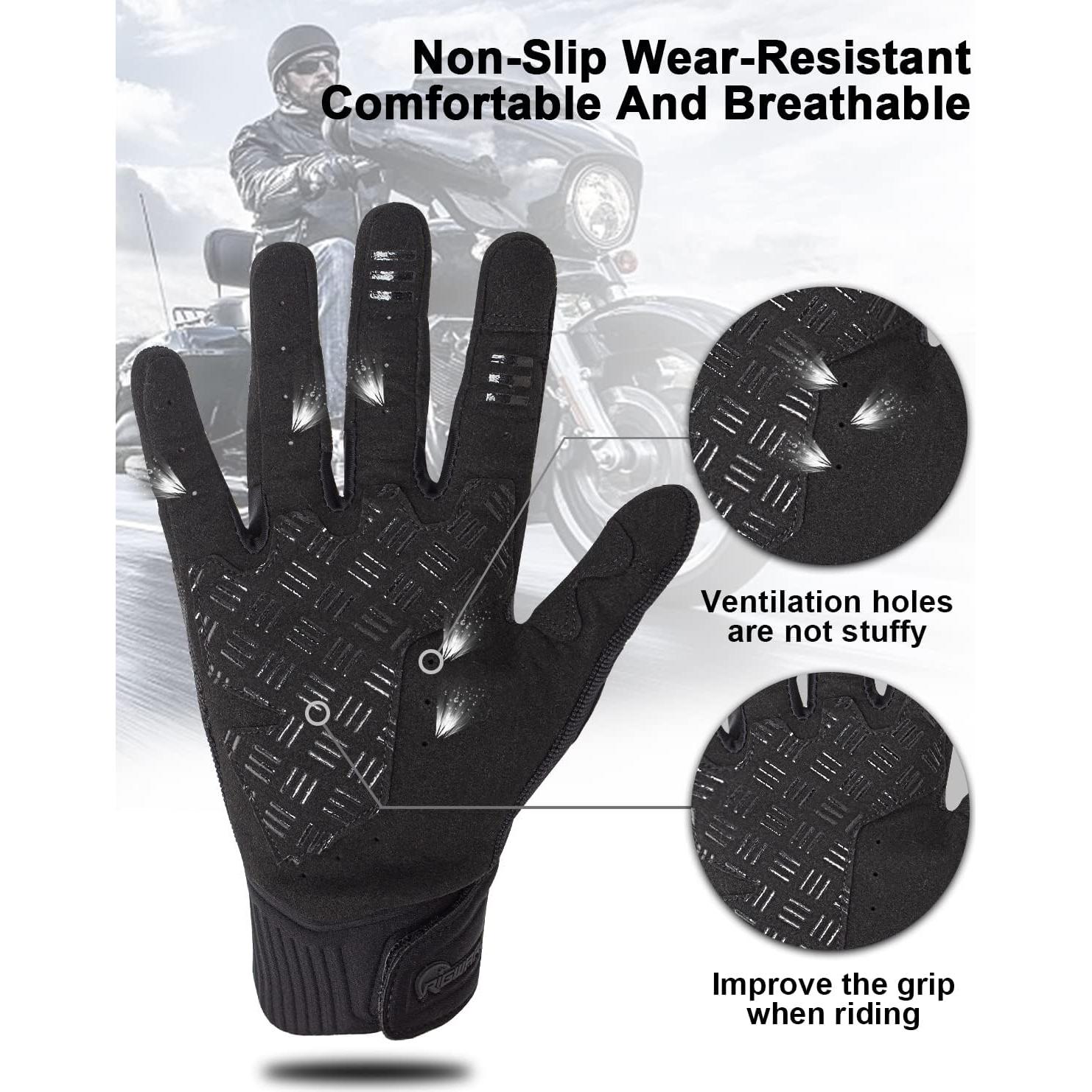 Guantes de Motocicleta RIGWARL 114 Negro XXL Antideslizantes