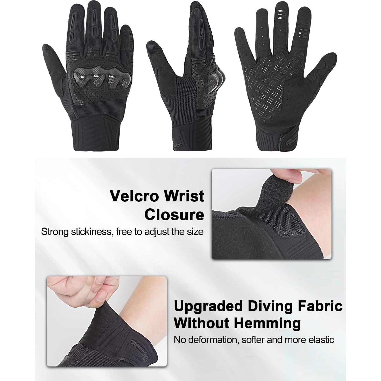 Guantes de Motocicleta RIGWARL 114 Negro XXL Antideslizantes