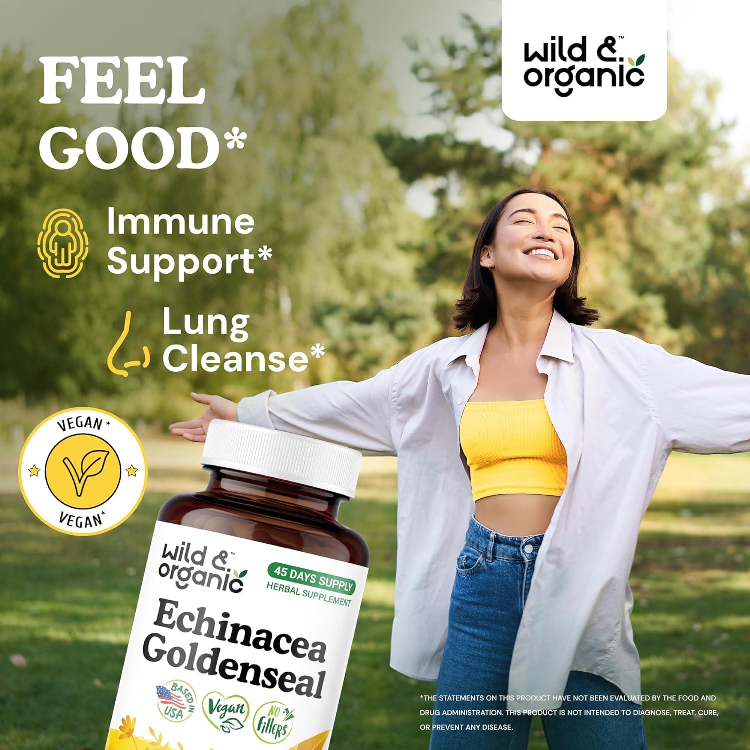 Cápsulas de Echinacea y Goldenseal Orgánico 90 Unidades - Soporte Inmunológico