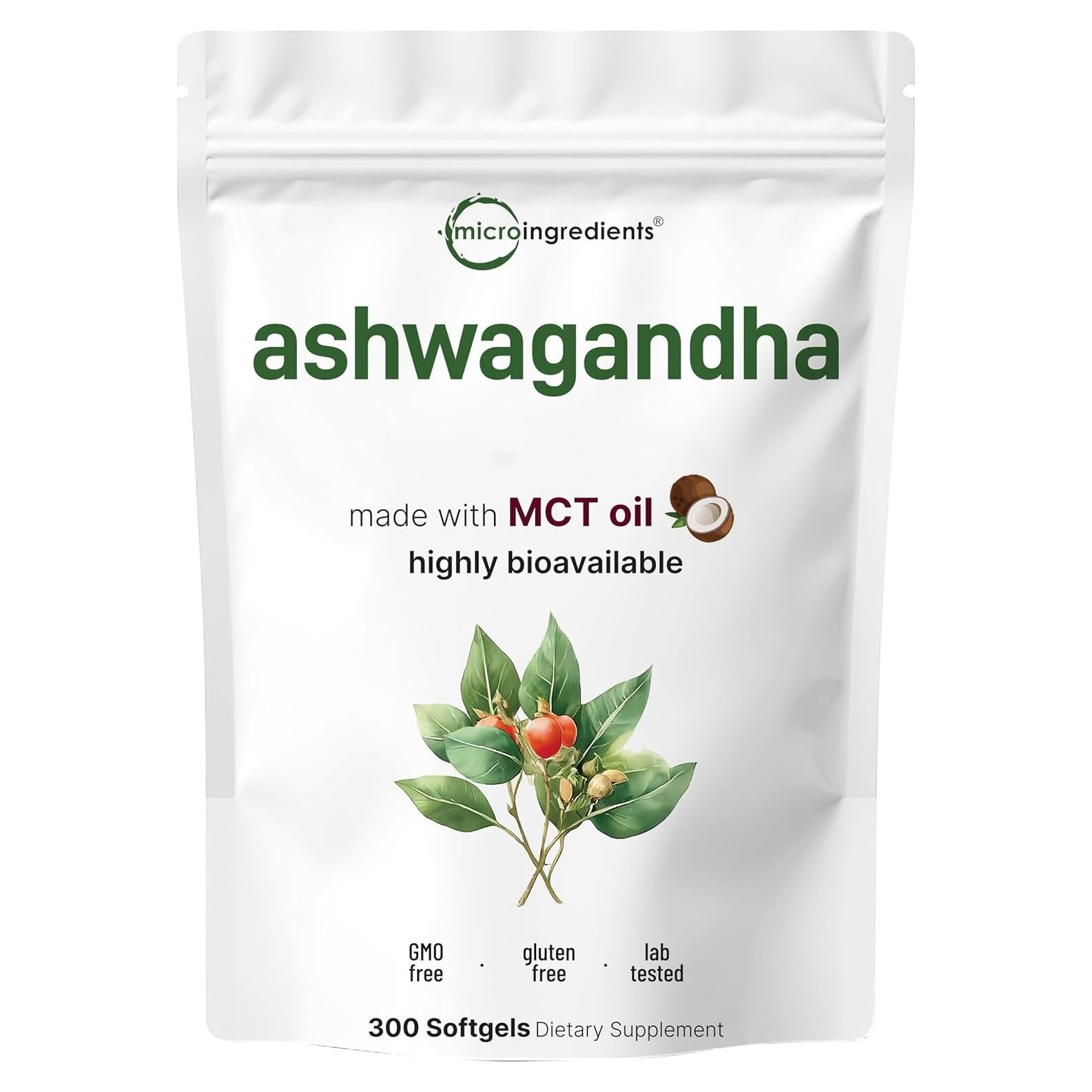 Suplemento de Ashwagandha 6000mg Micro Ingredients 300 Cápsulas