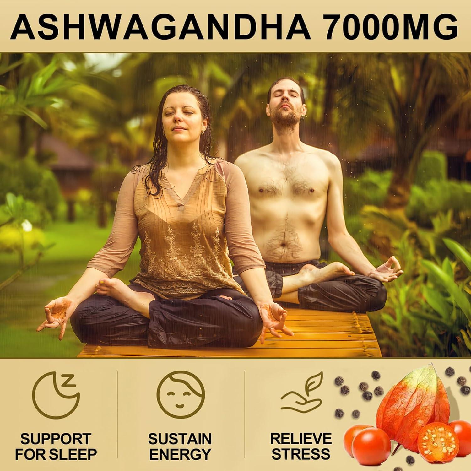 Cápsulas de Ashwagandha Orgánica SoundHealth 7000mg 120 Unidades