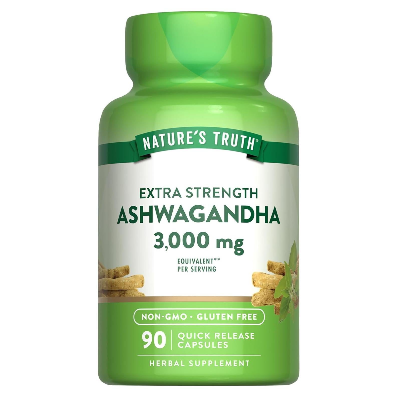 Cápsulas de Ashwagandha Verdad de la Naturaleza 3000mg 90 Unidades