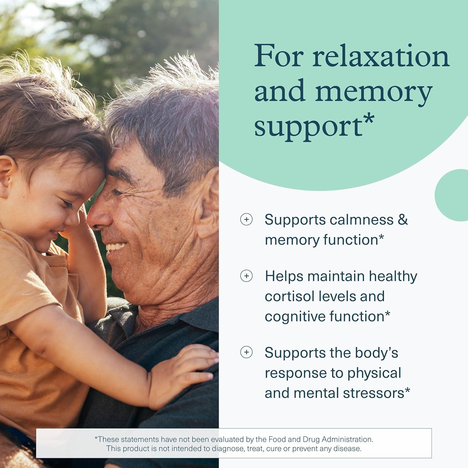 Suplemento Youtheory Ashwagandha + GABA 1000 mg - 60 Cápsulas