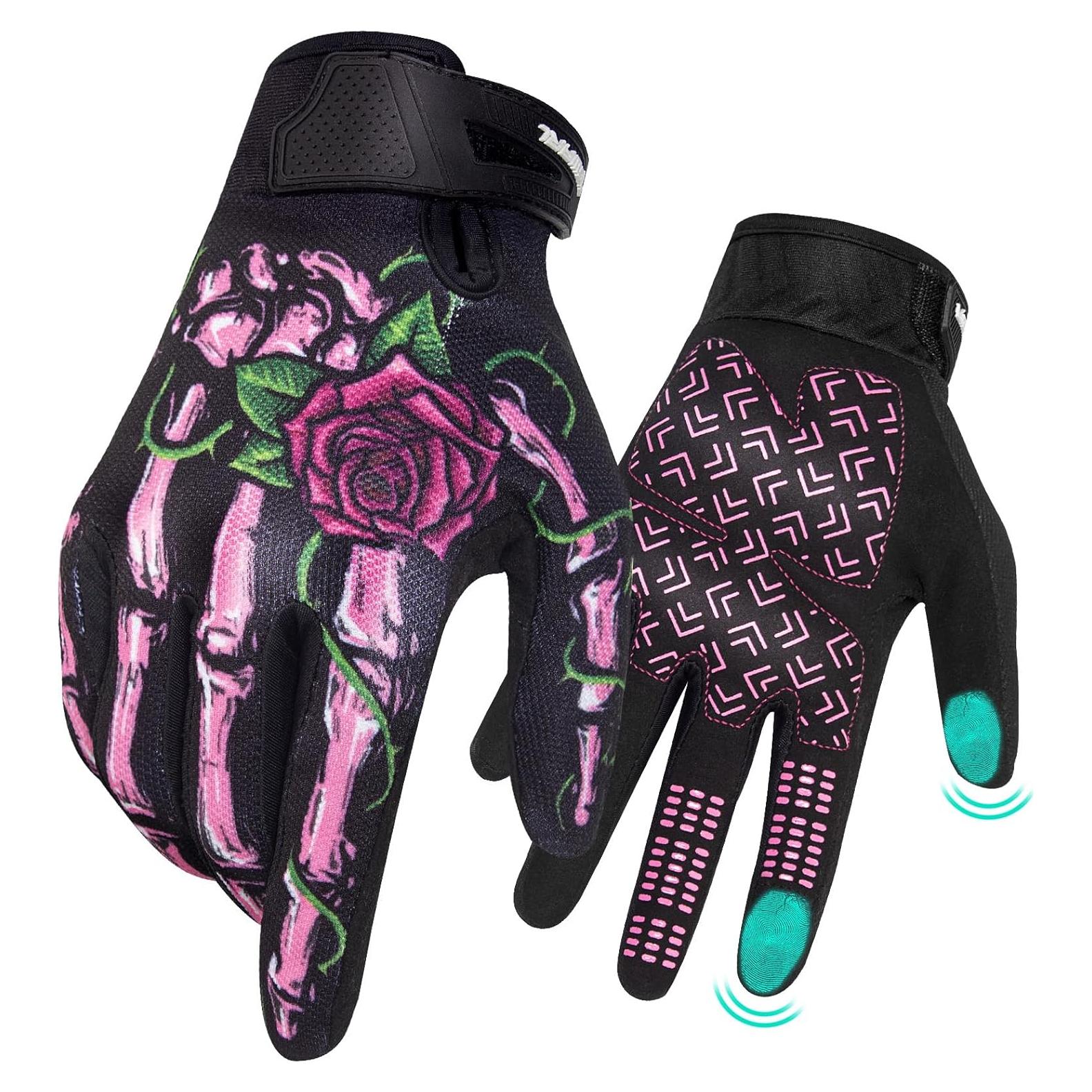 RIGWARL Touchscreen Non-Slip Skeleton Motorcycle Gloves for Men and Women, Joker Gloves for Cycling, Dirt Bike, Mountain Bike and Riding