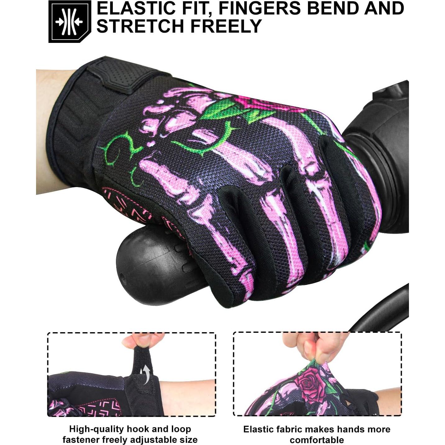 RIGWARL Touchscreen Non-Slip Skeleton Motorcycle Gloves for Men and Women, Joker Gloves for Cycling, Dirt Bike, Mountain Bike and Riding