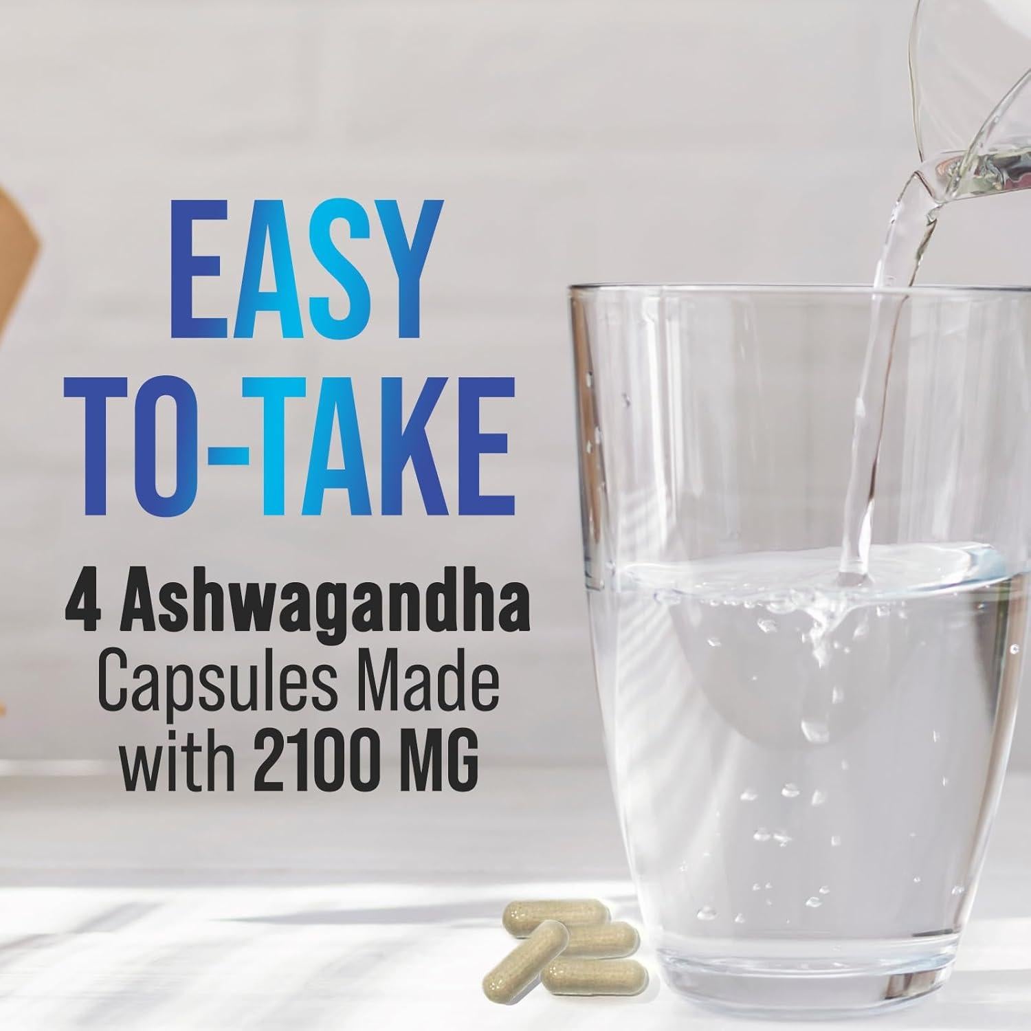 Suplemento de Ashwagandha 2100mg Health Nutrition Naturals - 120 Cápsulas Vegetarianas