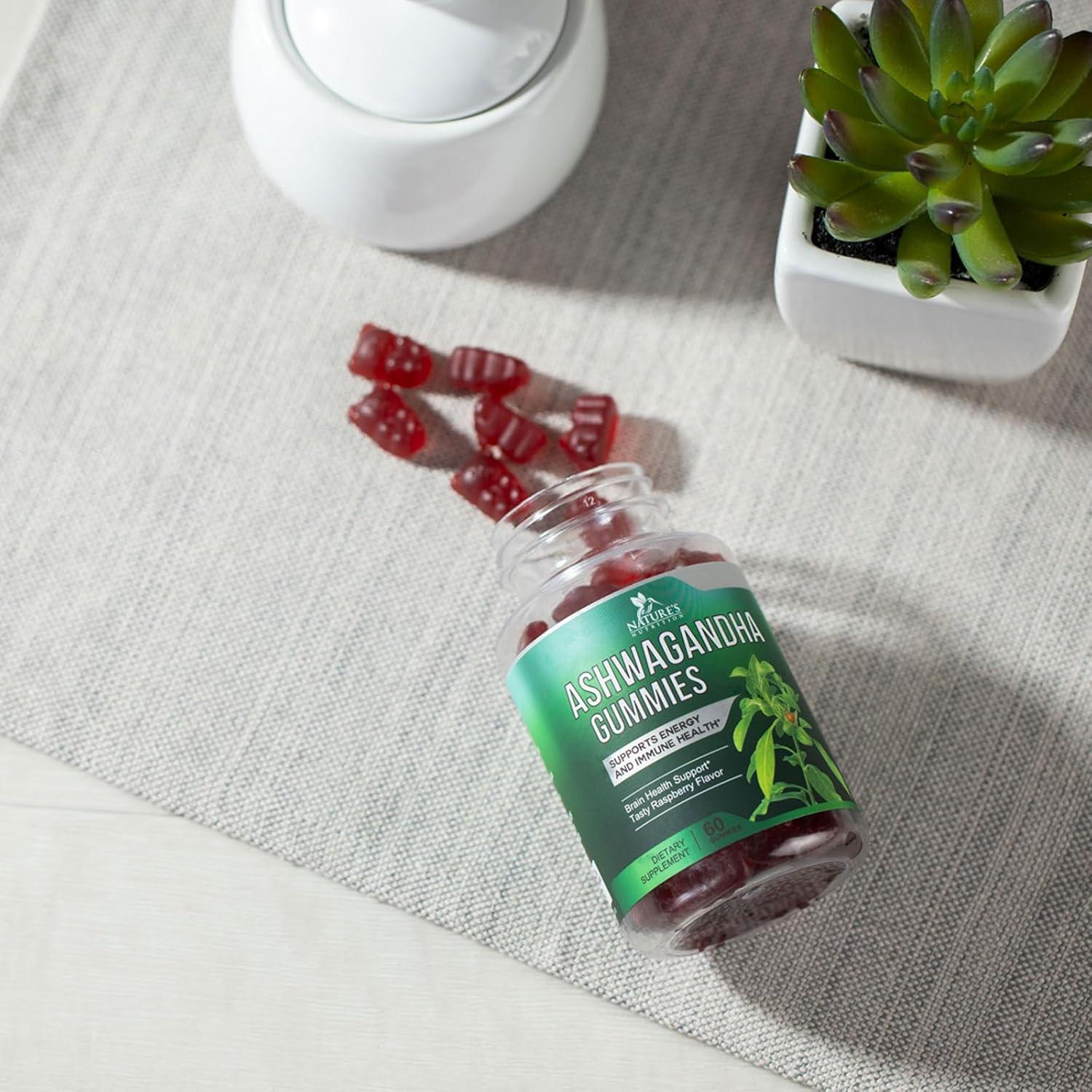 Gomitas de Ashwagandha Nature's Nutrition 3000mg Veganas 60 Unidades